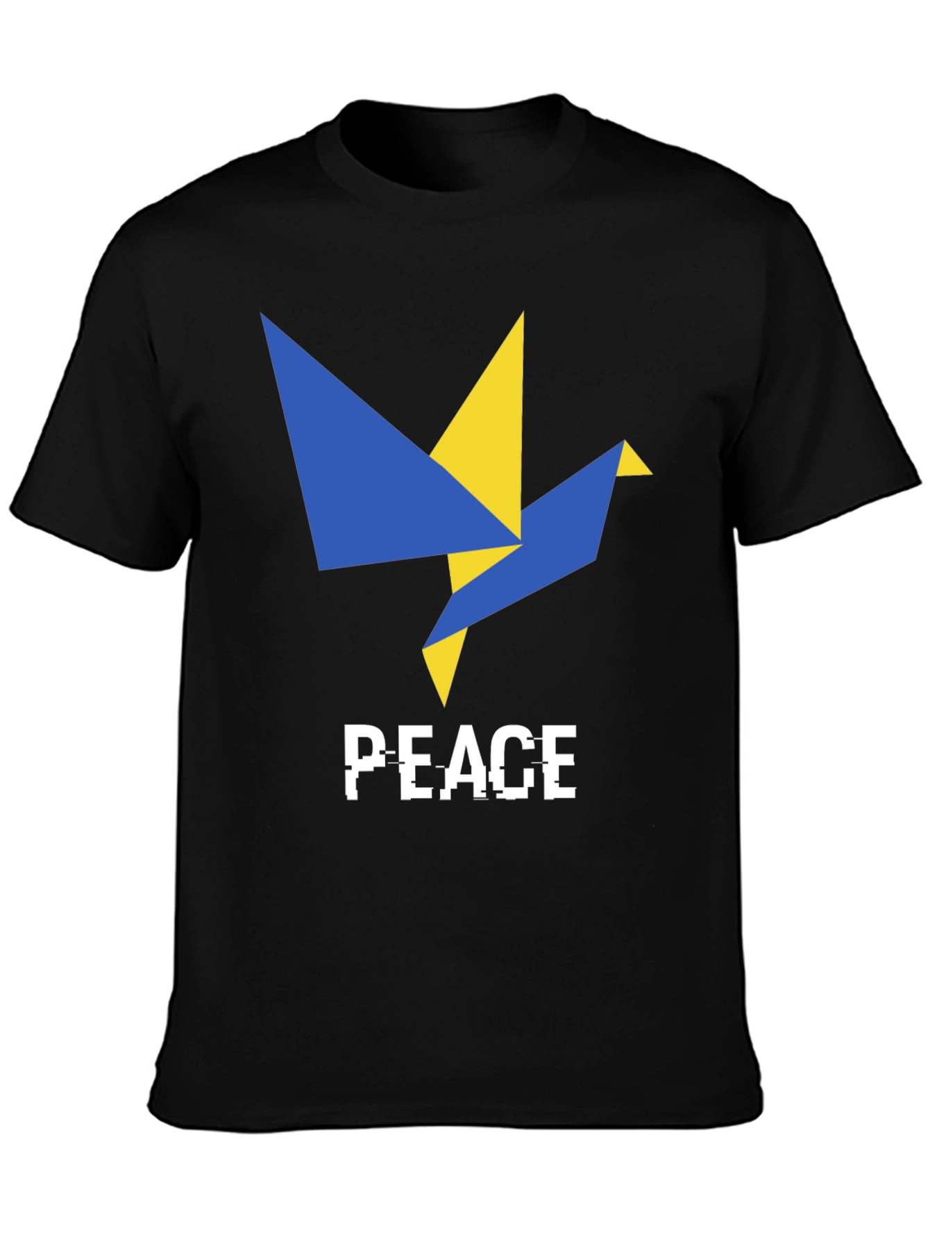 Black Peace Dove Graphic T-Shirt - Ukraine Support view 3