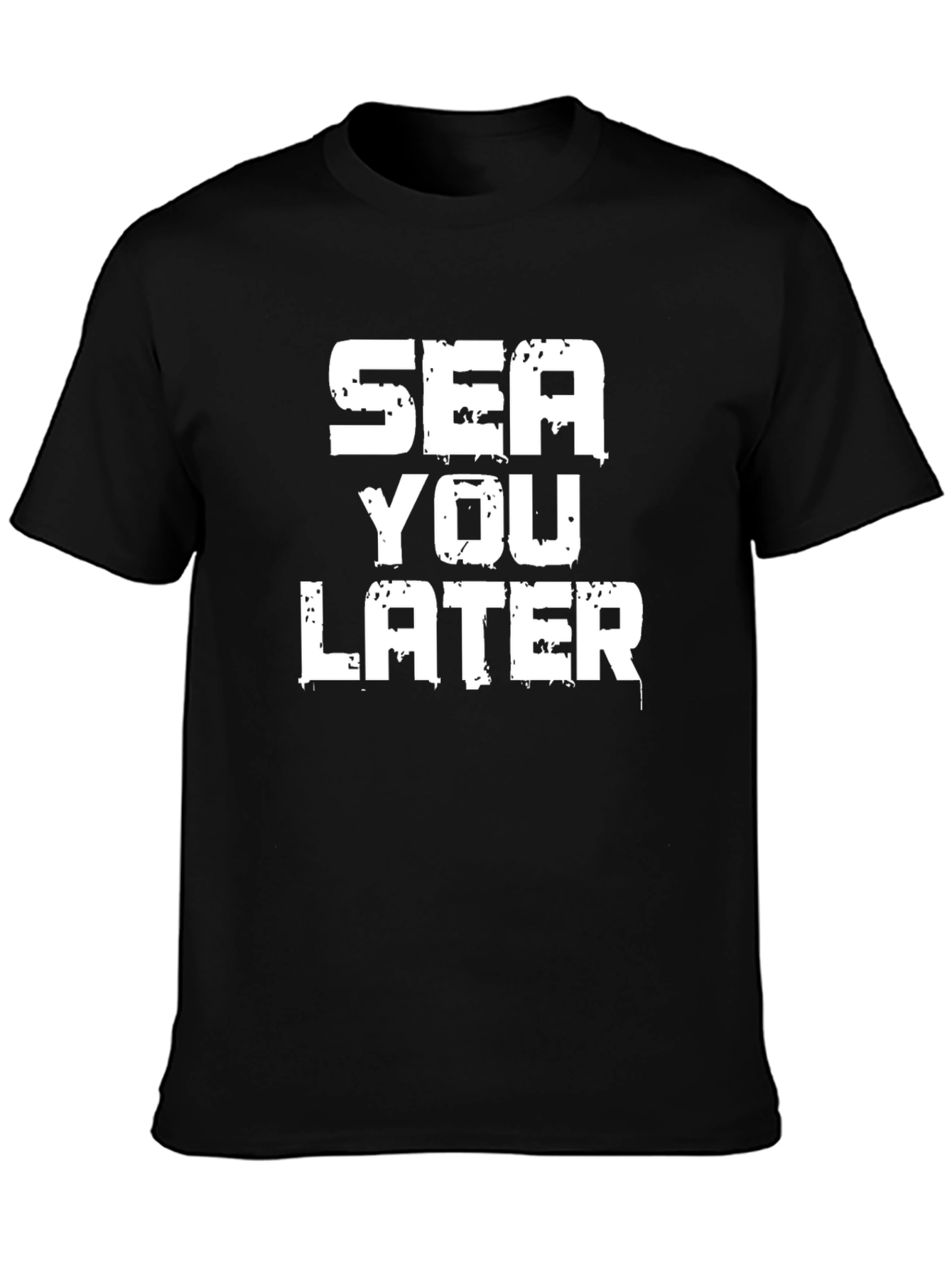 Black Sea You Later Graphic Print Black T-Shirt view 3