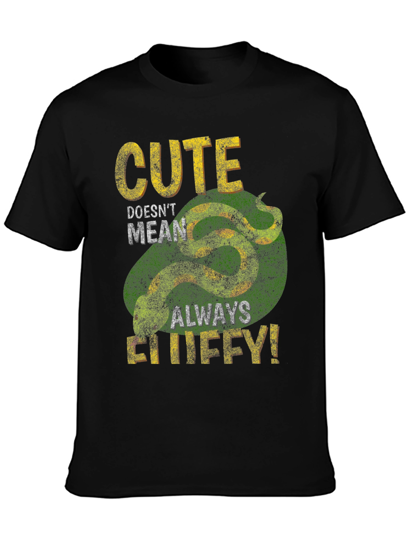Black Cute But Deadly Snake Graphic T-Shirt view 3