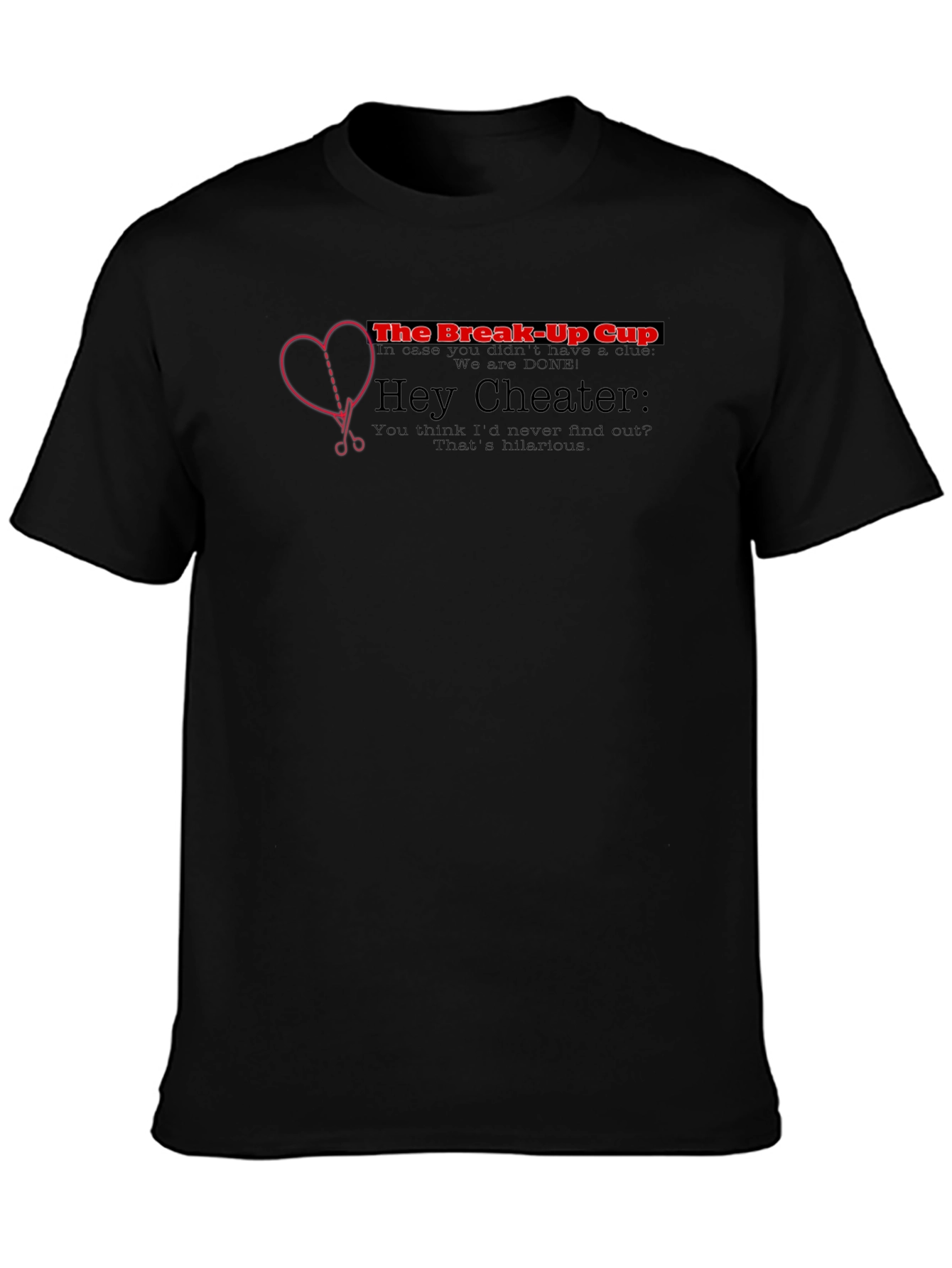Black The Break-Up Cup T-Shirt view 3