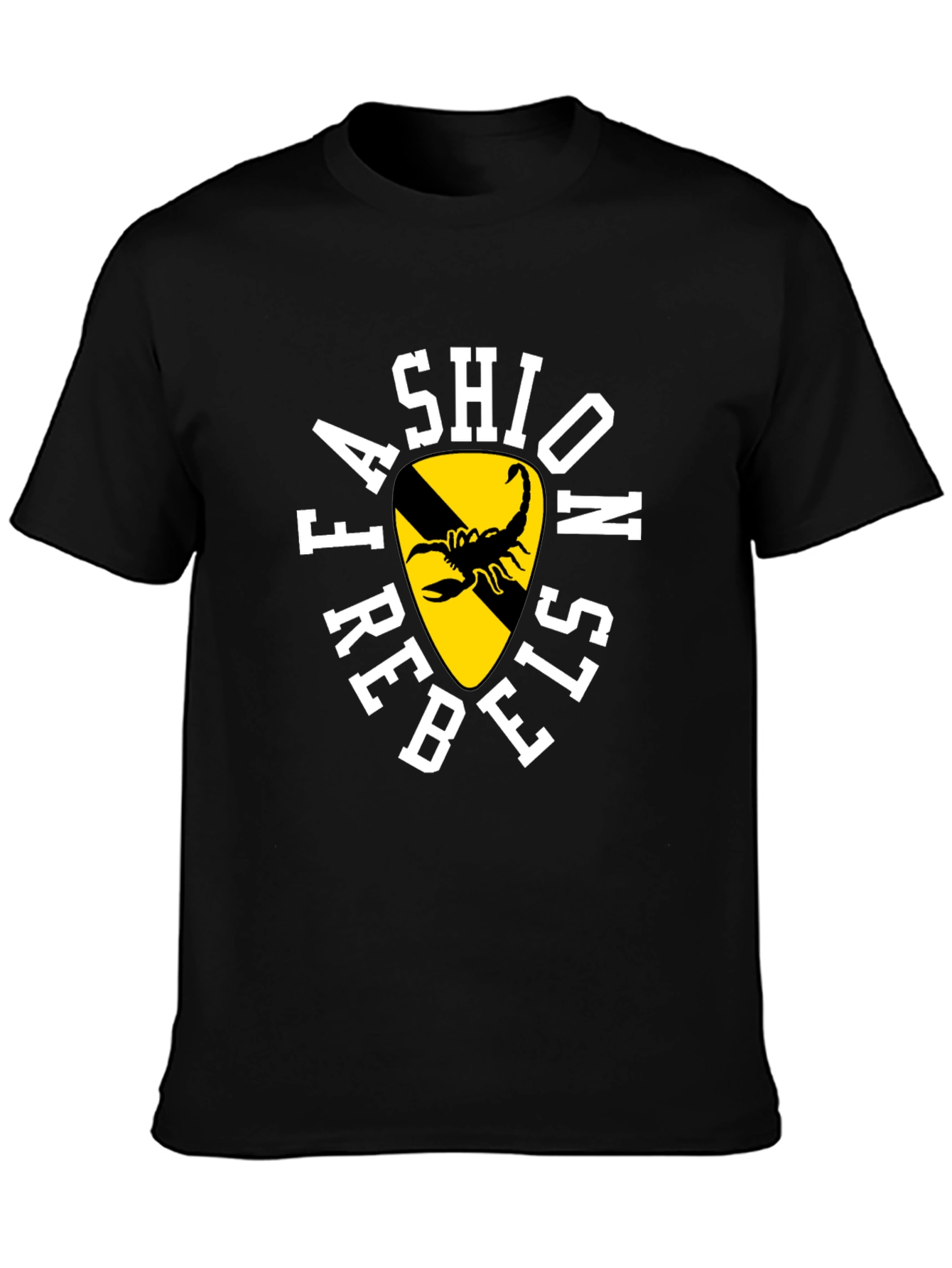 Black Fashion Rebels T-Shirt - Black Scorpion Design view 3