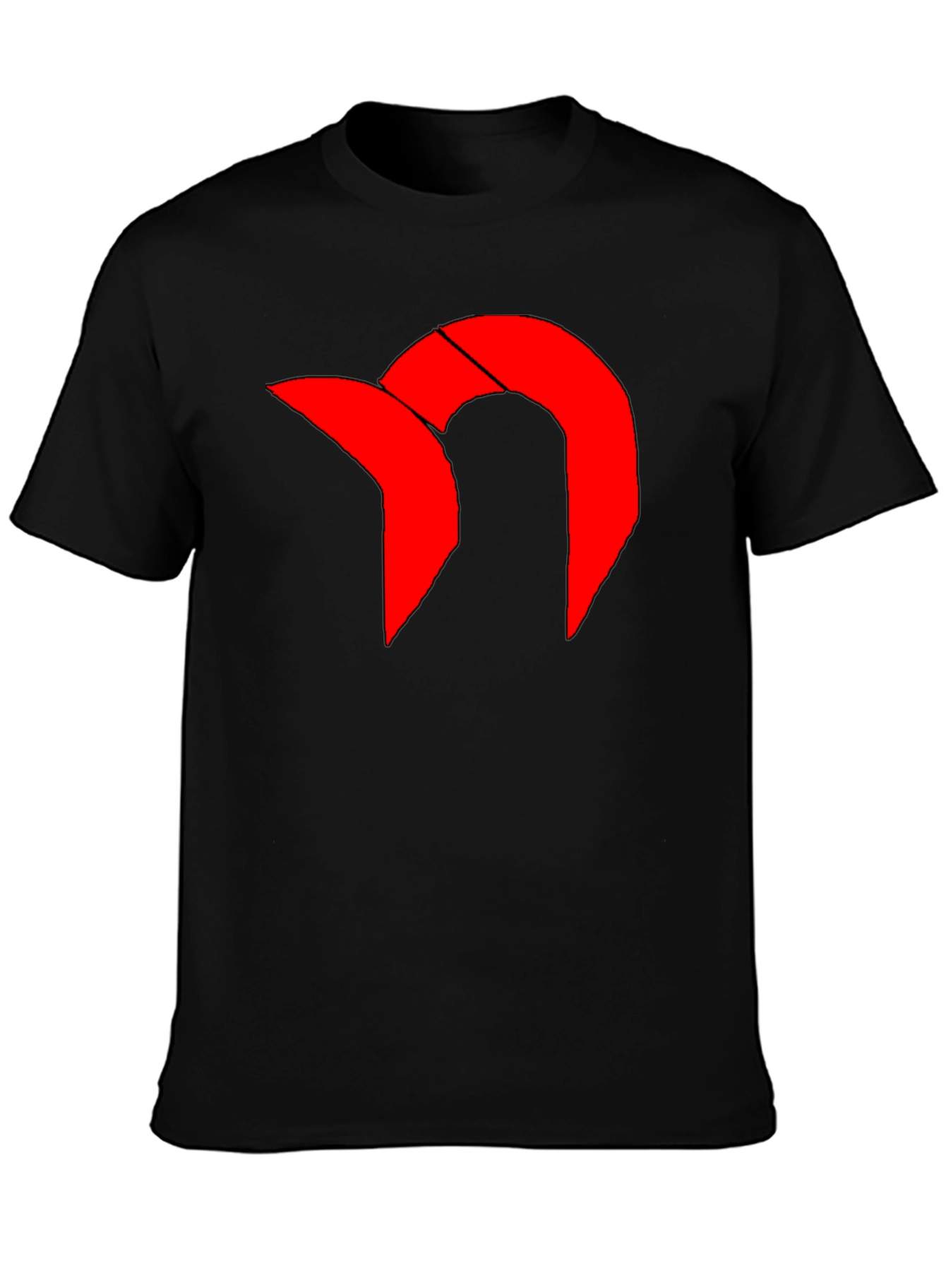 Black Bold Graphic Tee - Red Icon on Black view 3