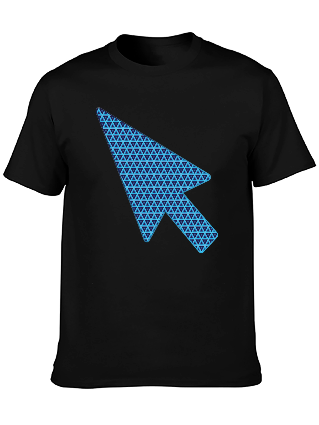 Black Cursor Arrow Graphic Black T-Shirt view 3