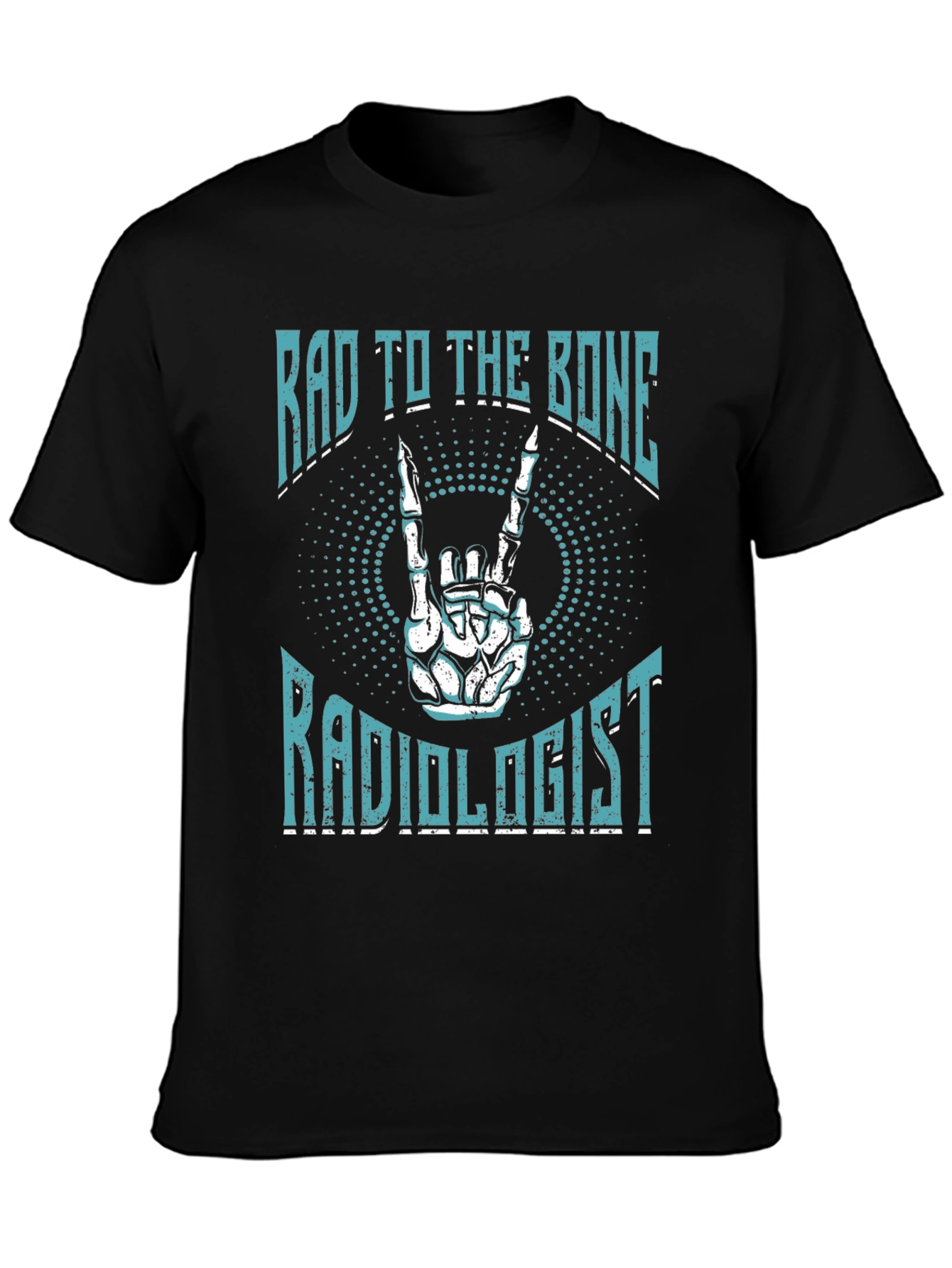 Black Rad To The Bone Radiologist Graphic T-Shirt view 3