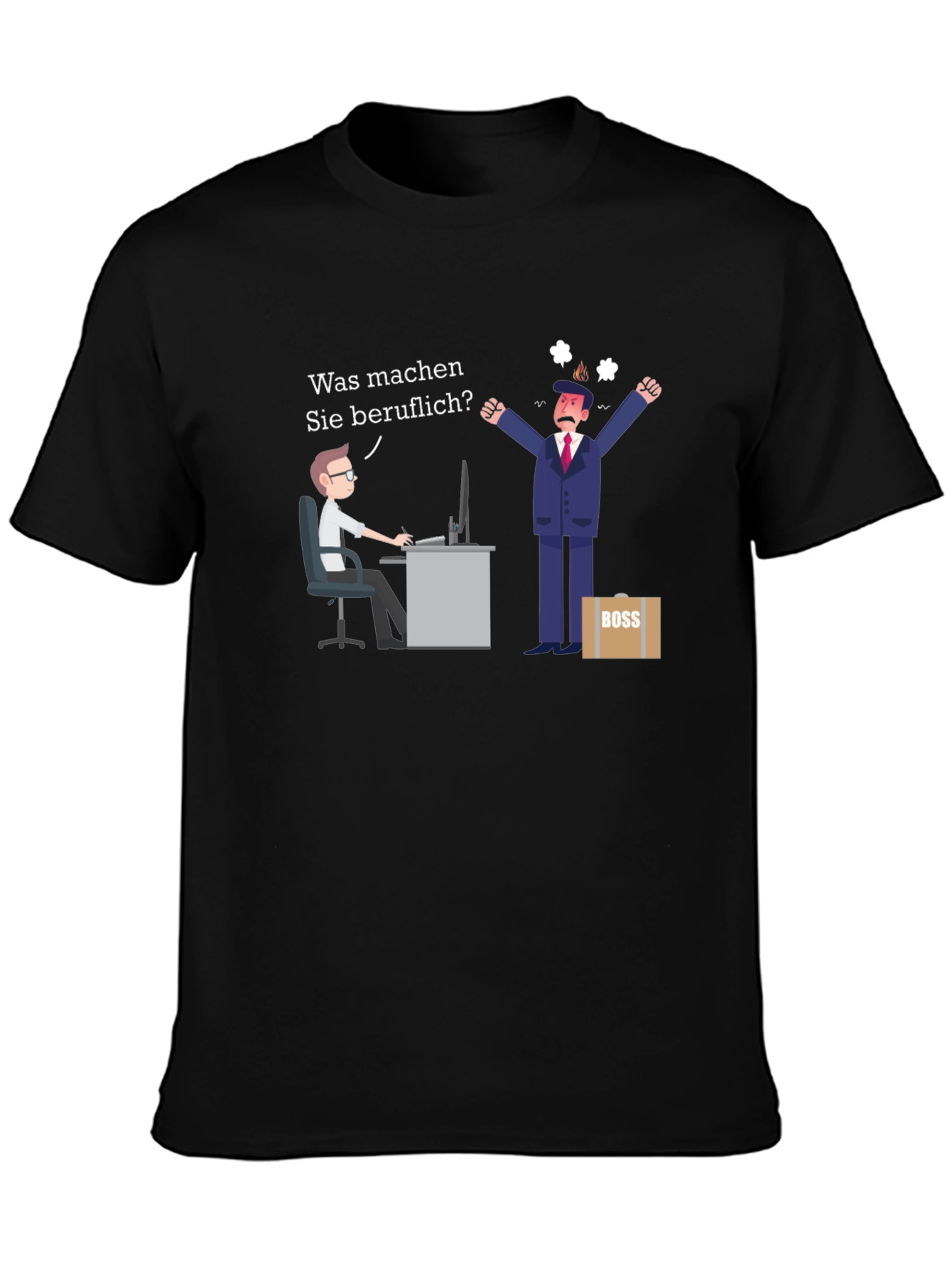 Black Funny Job T-Shirt - Was machen Sie beruflich? view 3