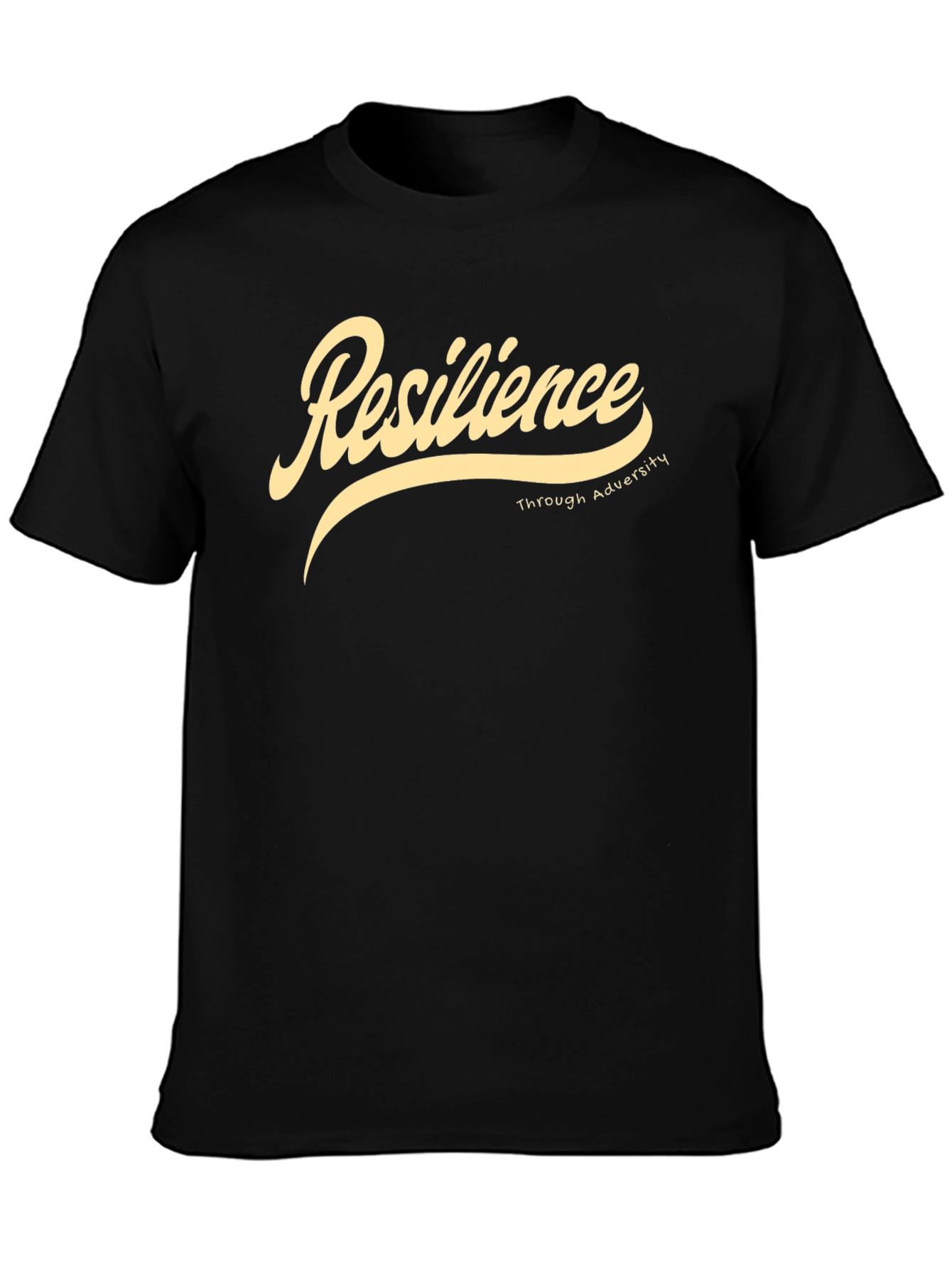 Black Resilience Graphic T-Shirt - Black Casual Tee view 3