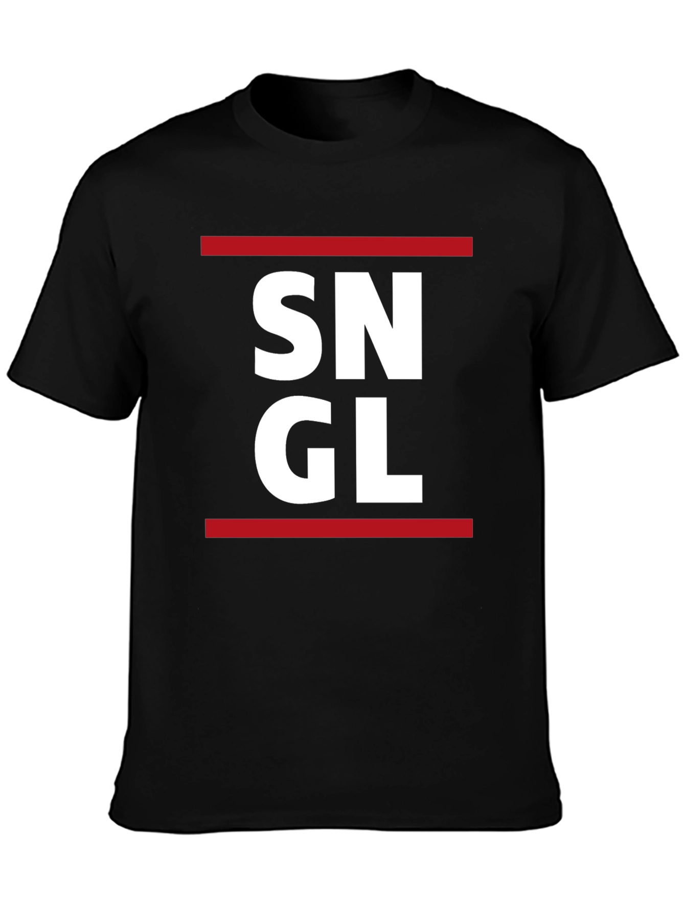 Black SNGL Black Graphic Tee view 3