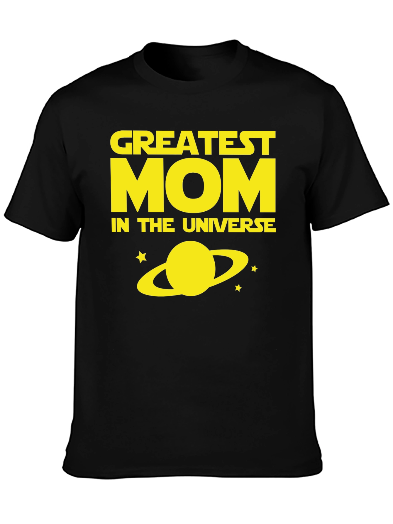 Black Greatest Mom In The Universe Black T-Shirt view 3