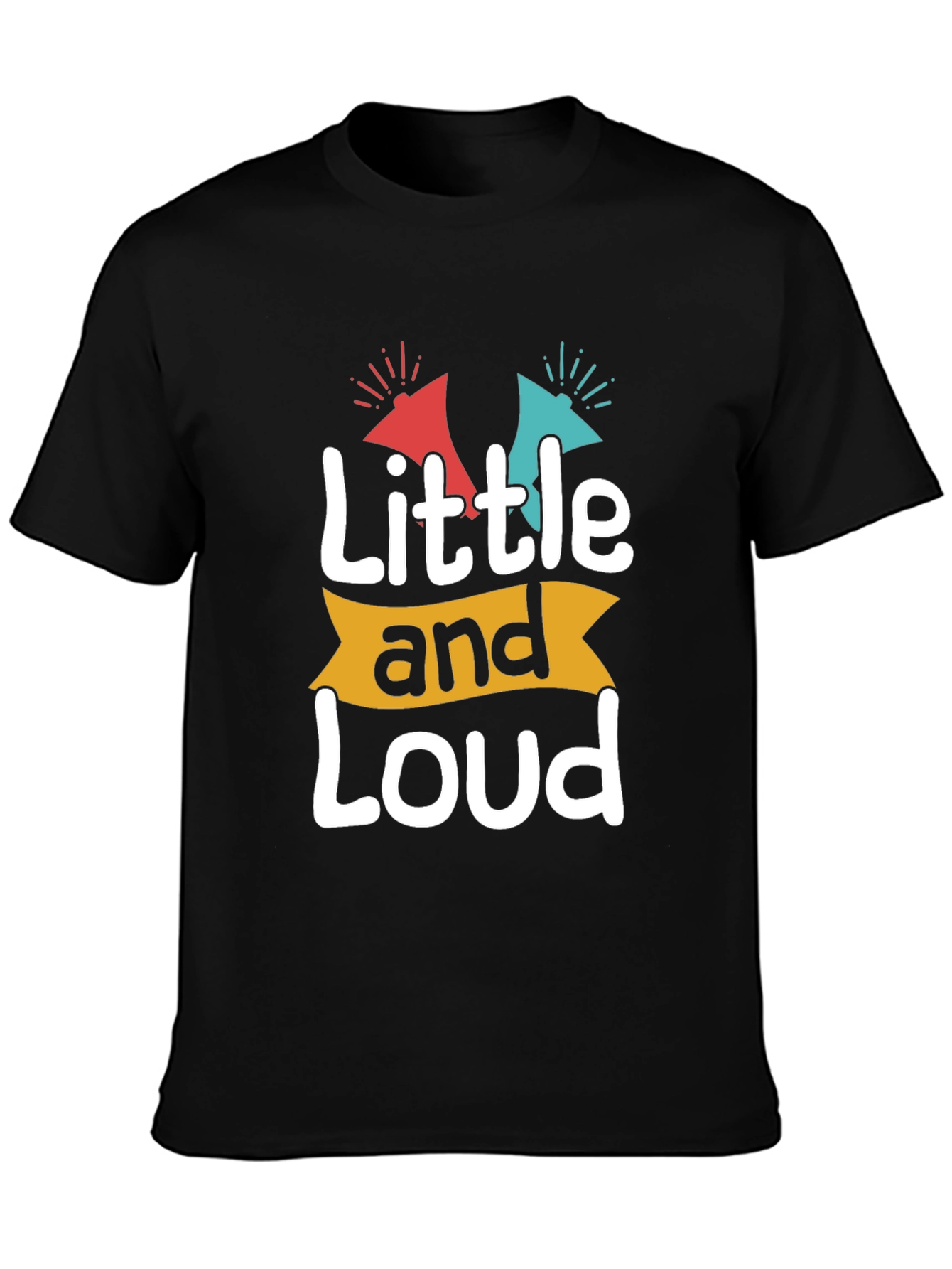Black Little and Loud Graphic T-Shirt view 3