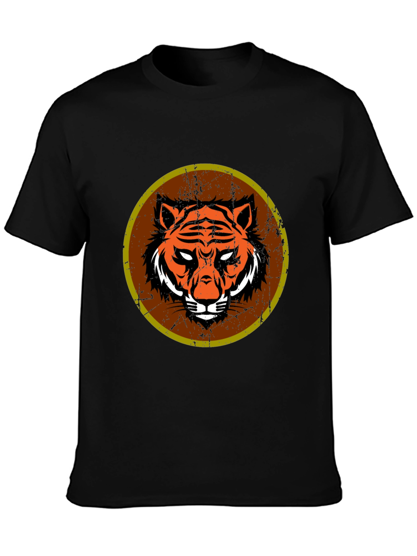 Black Tiger Graphic Tee - Men's Black T-Shirt view 3