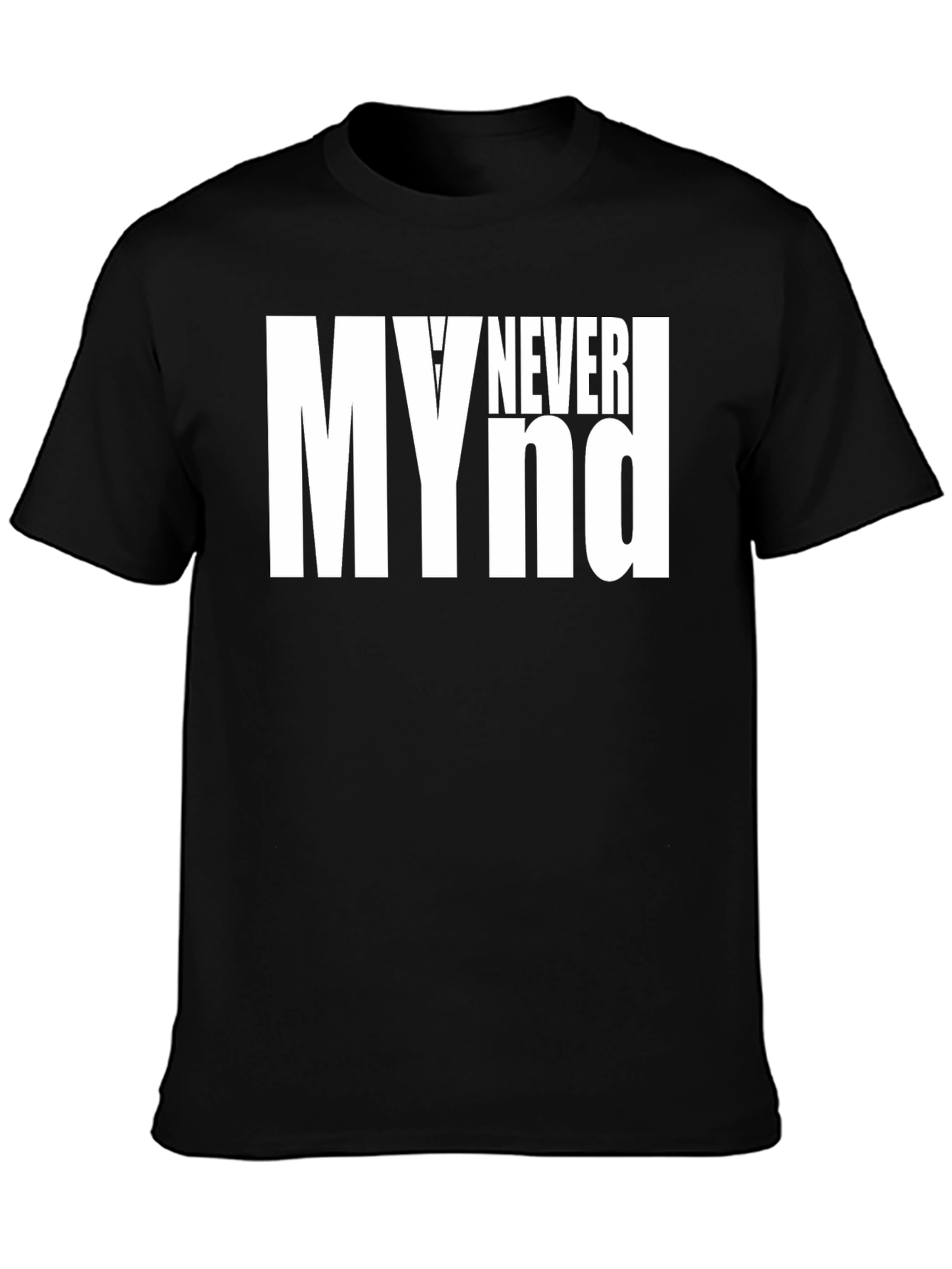 Black My Never Mind Graphic Tee - Black view 3