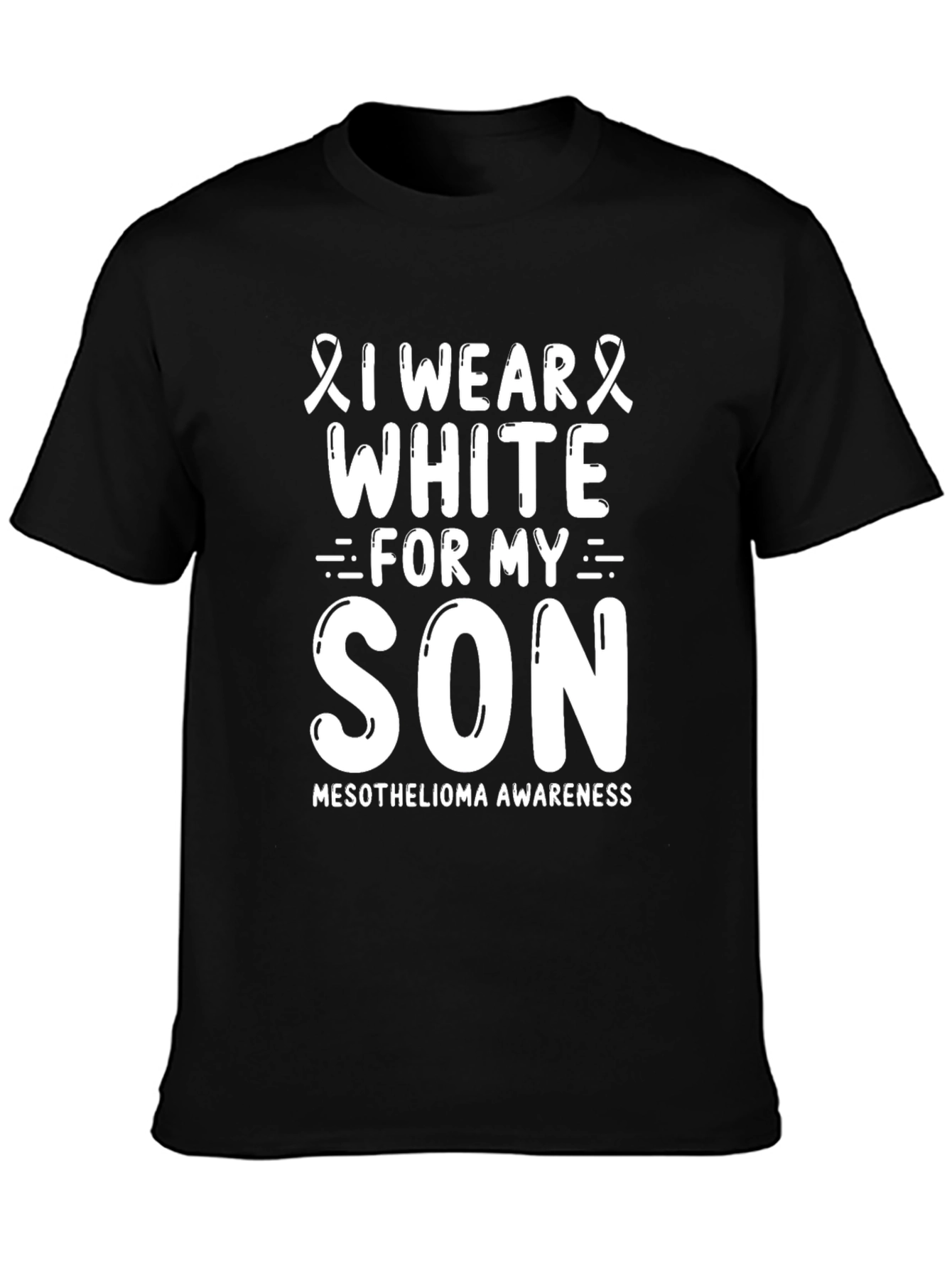 Black I Wear White For My Son Awareness T-Shirt view 3