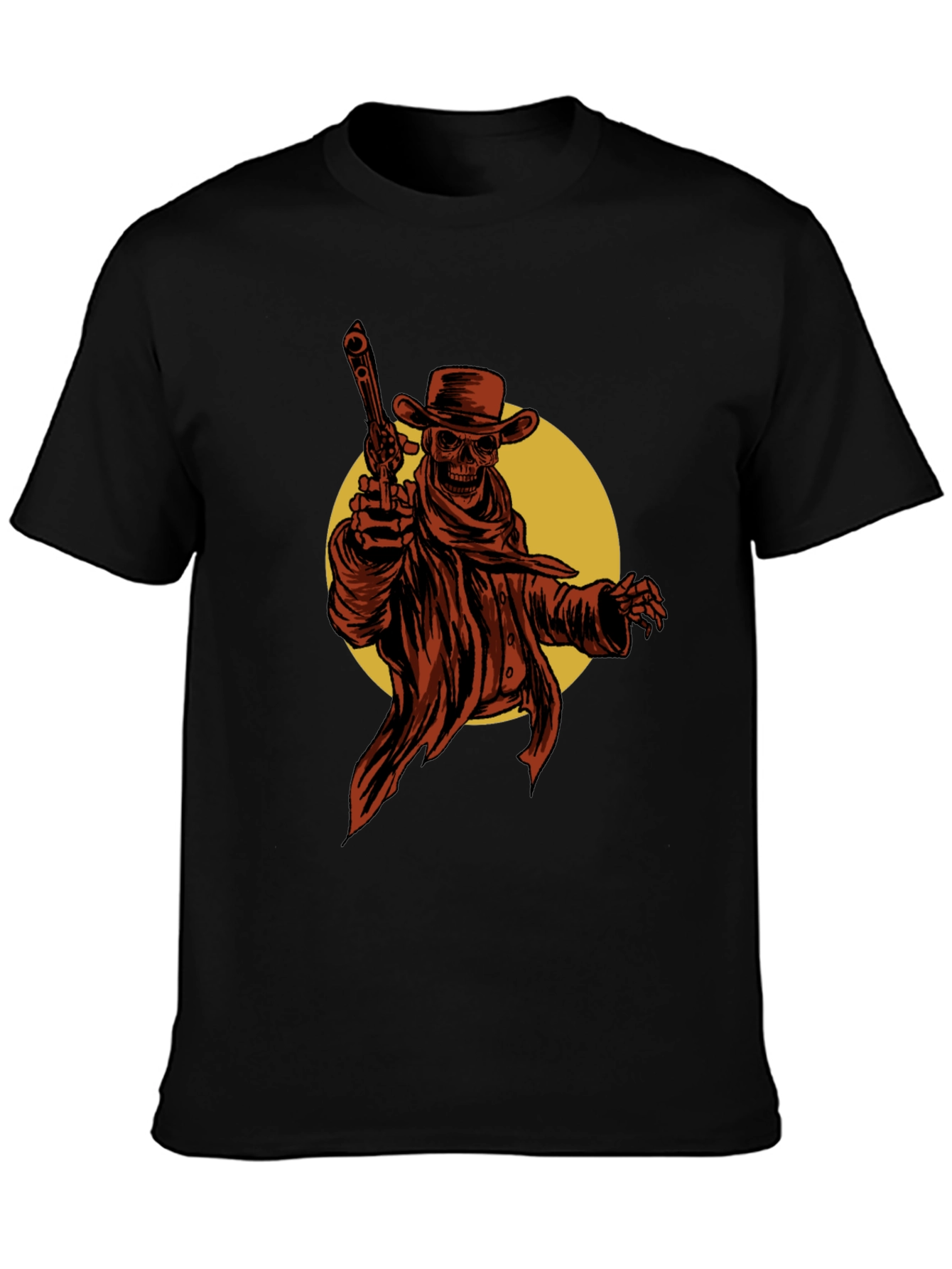 Black Skeleton Cowboy T-Shirt view 3
