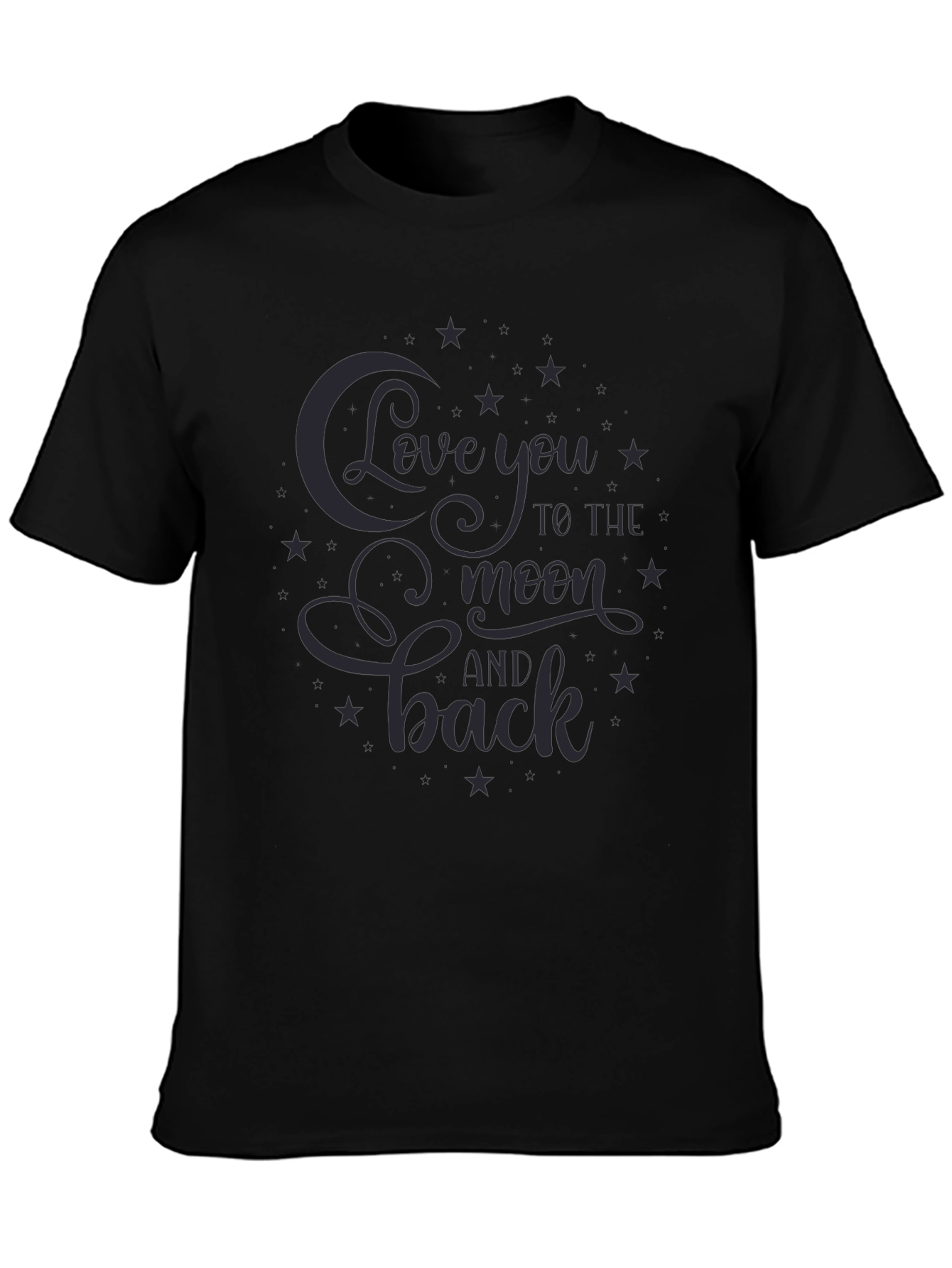Black Love You to the Moon and Back Graphic Tee view 3