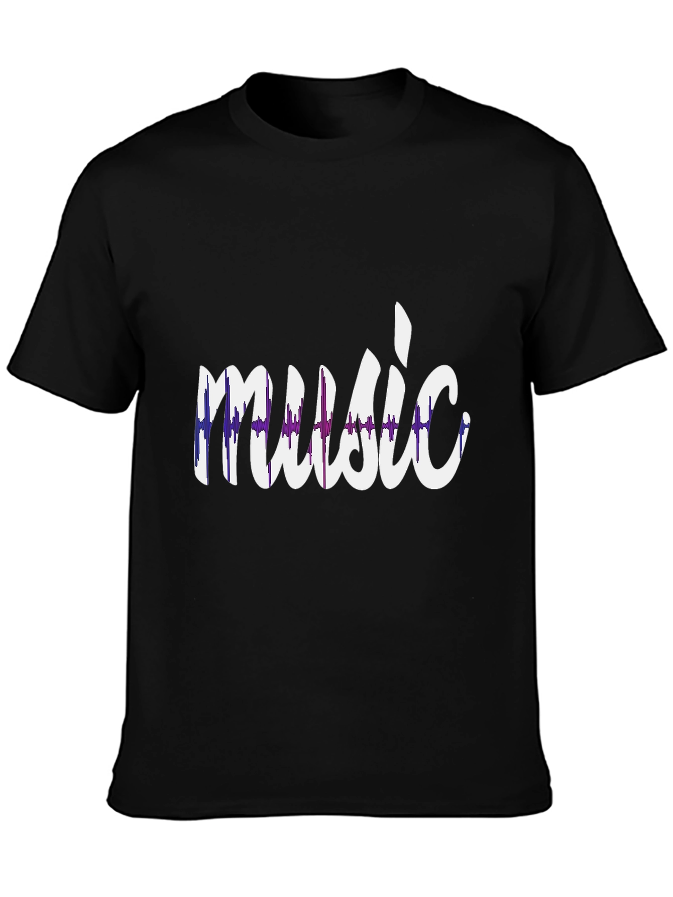 Black Music Lover Graphic Tee - Stylish Black T-Shirt view 3