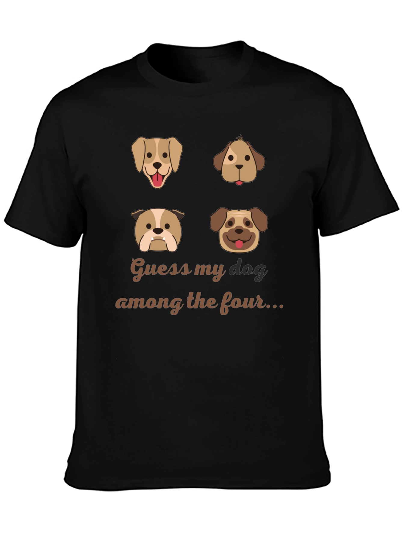 Black Dog Lover Tee: Guess My Dog T-Shirt view 3
