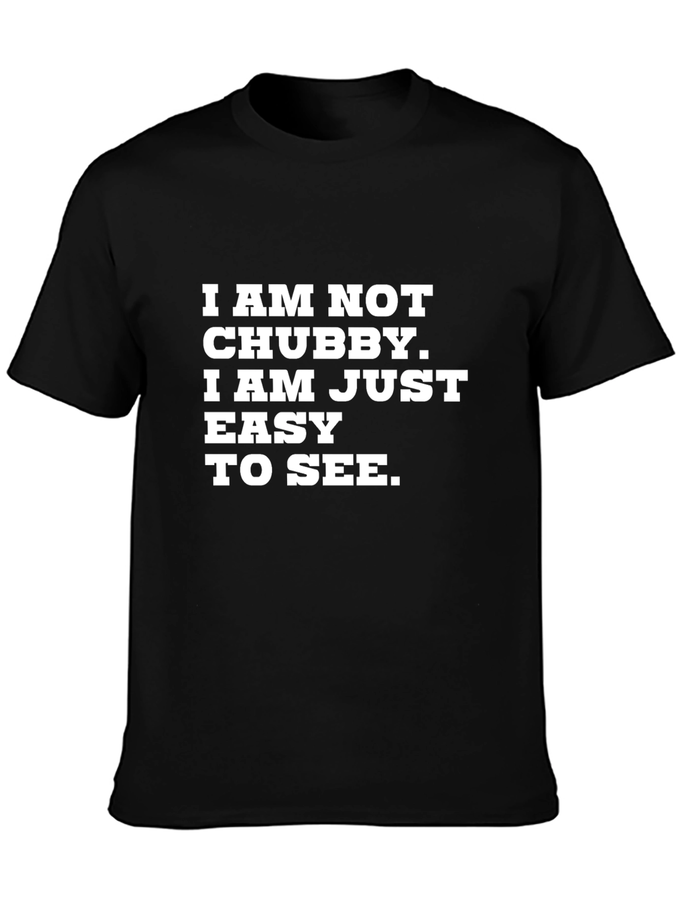 Black Funny "Easy To See" Black Graphic T-Shirt view 3