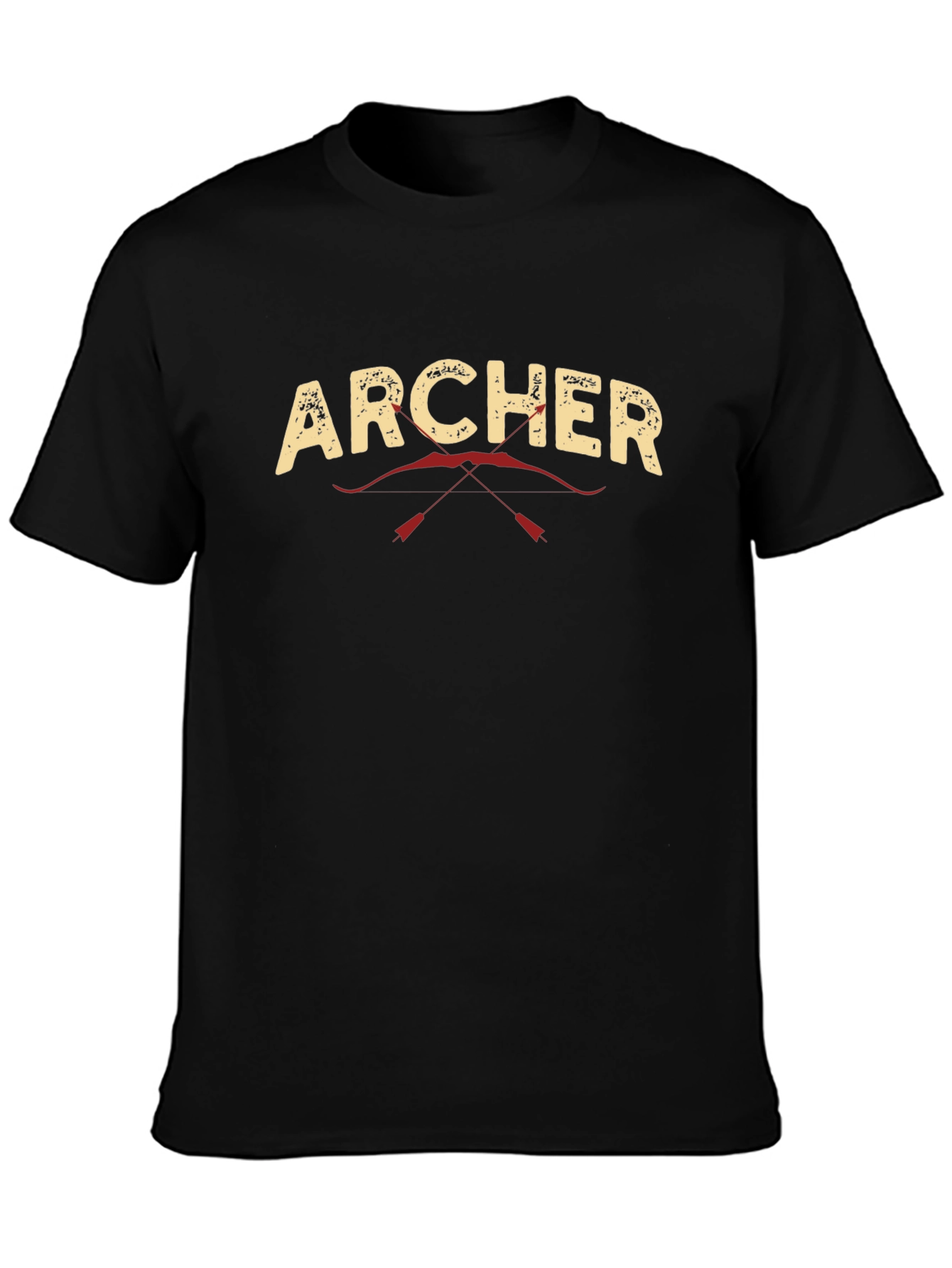Black Archer Graphic Tee - Black Crew Neck view 3