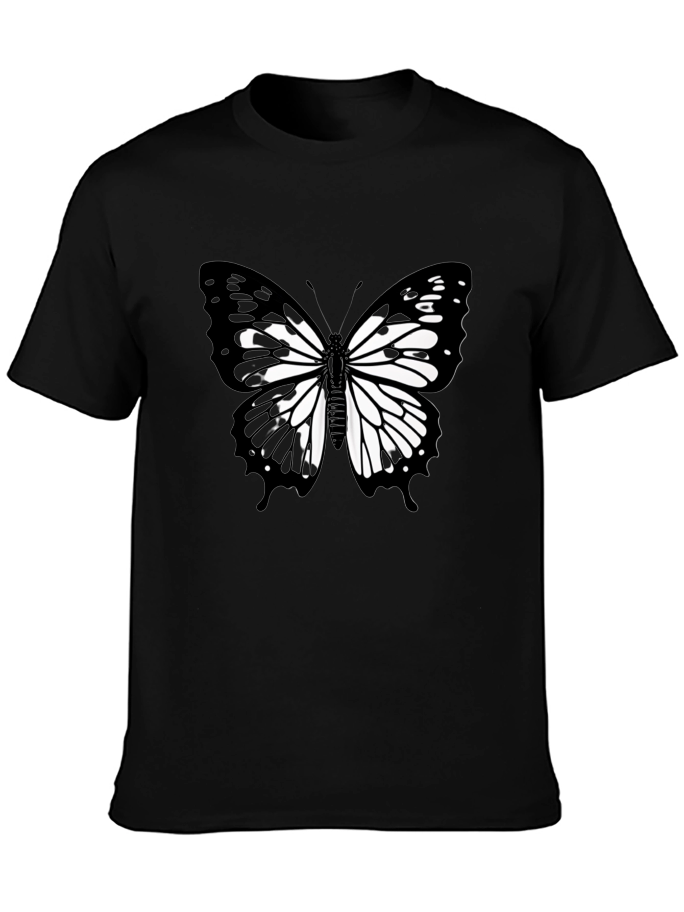 Black Butterfly Graphic Black T-Shirt view 3