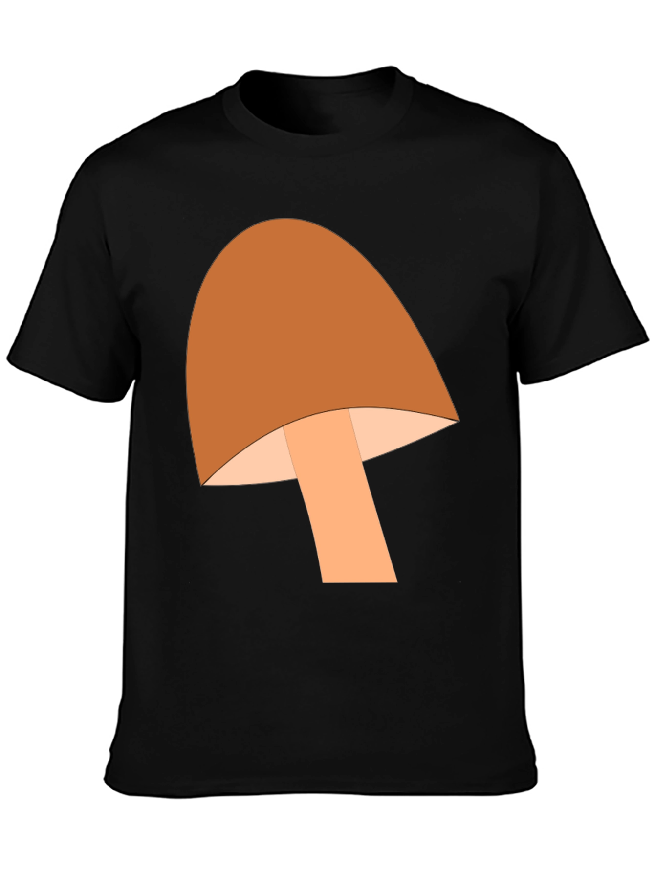 Black Mushroom Graphic Tee - Fun Casual Wear view 3
