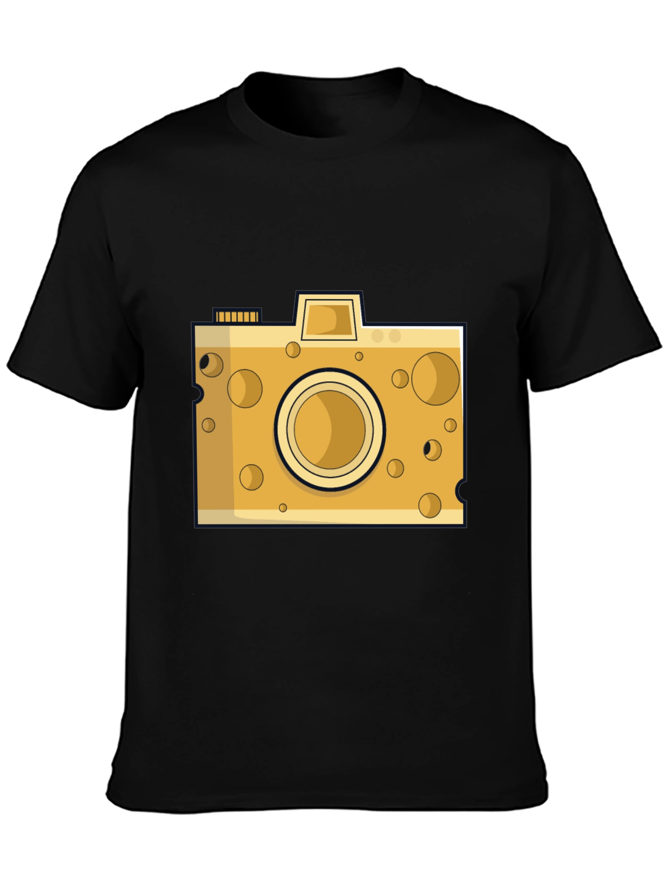 Black Cheese Camera Graphic Tee - Black Cotton view 3