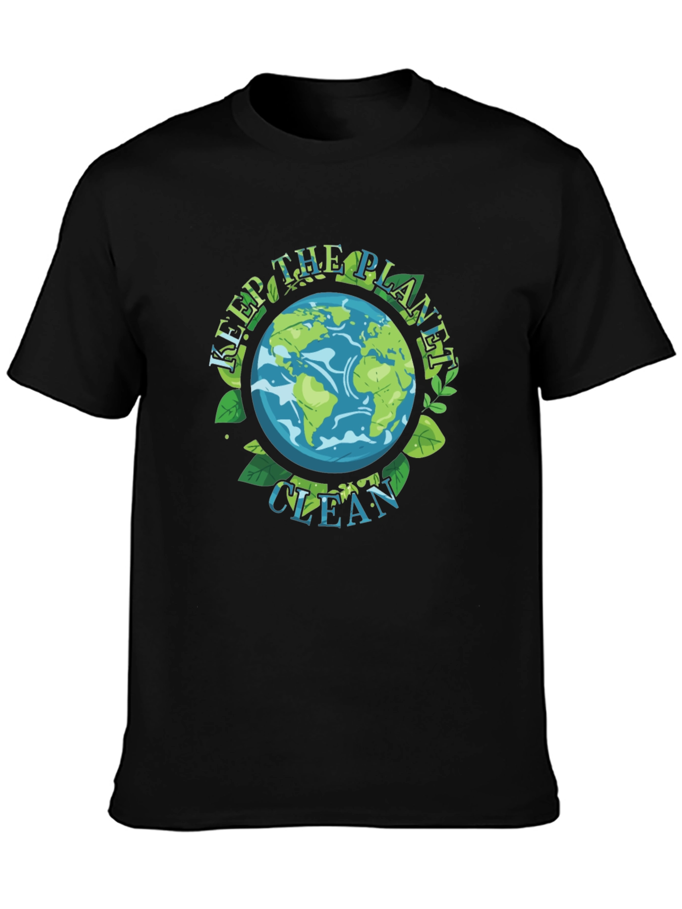 Black Keep The Planet Clean T-Shirt - Earth Day view 3