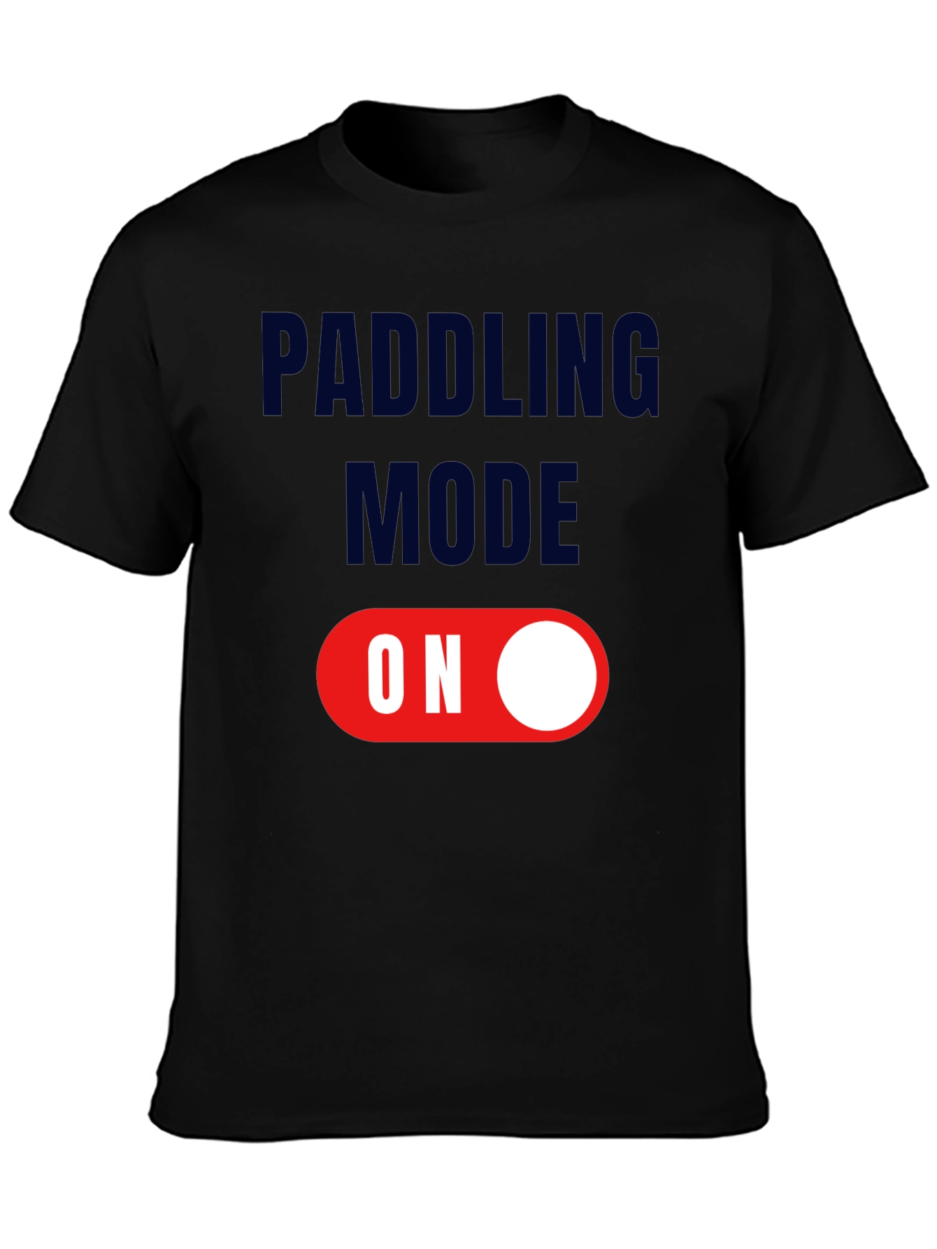 Black Paddling Mode On T-Shirt view 3