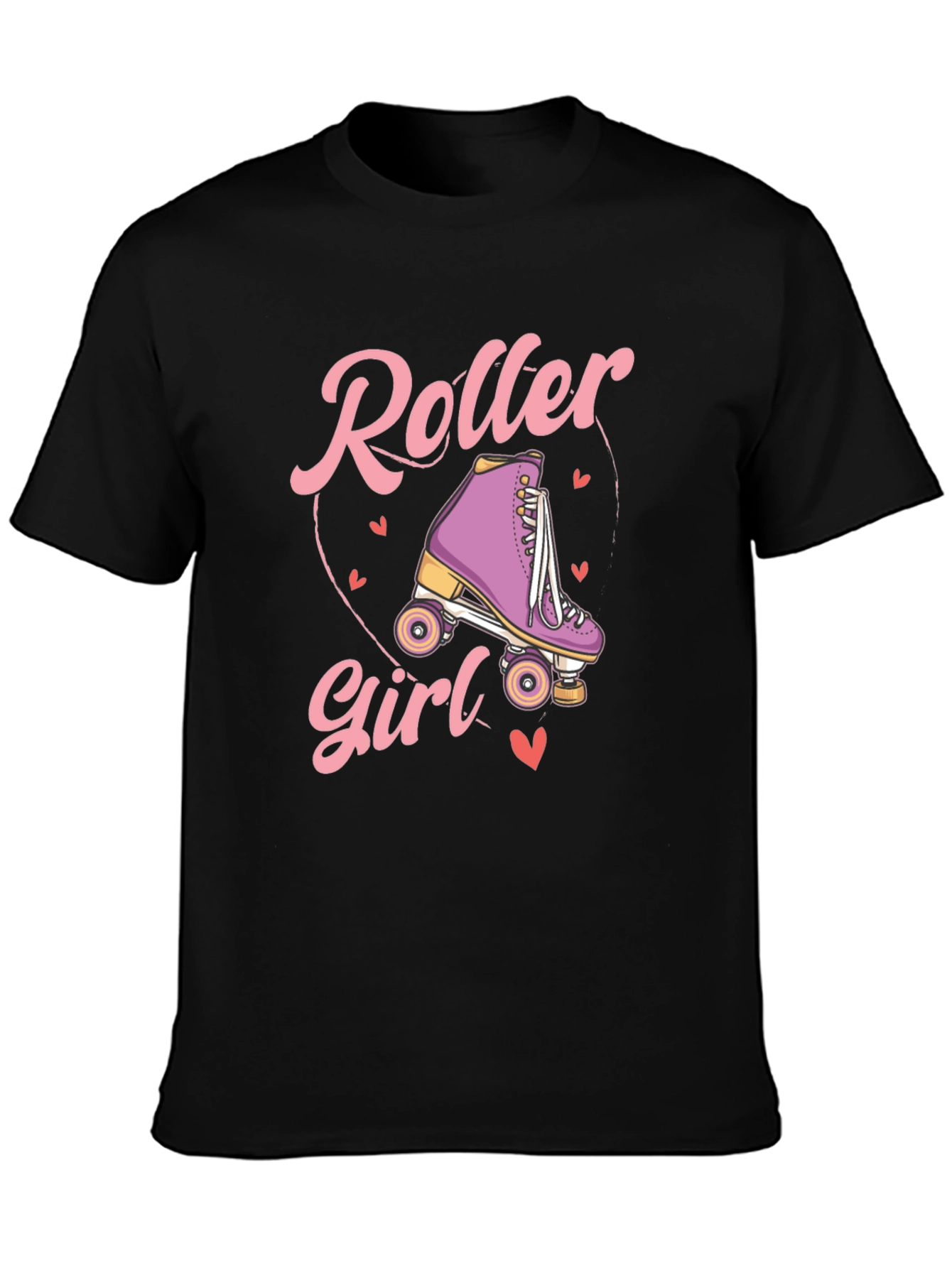 Black Roller Girl Graphic Tee - Skate in Style! view 3