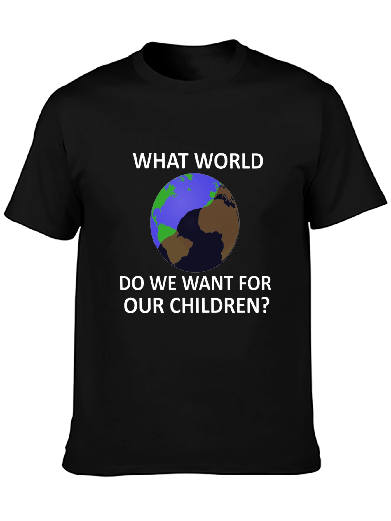 Black Eco-Friendly World Graphic T-Shirt view 3