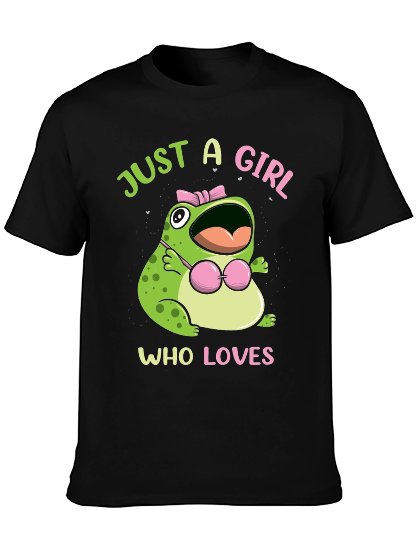 Black Funny Frog Lover T-Shirt view 3
