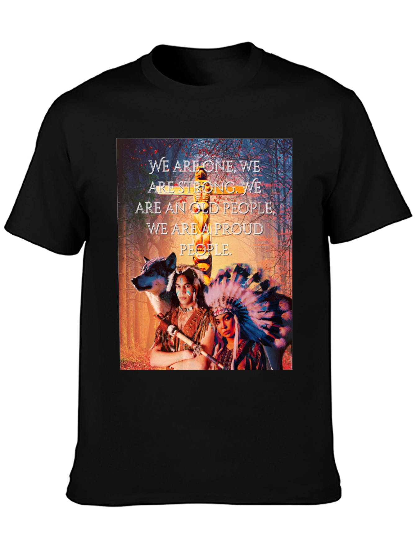 Black Native American Pride T-Shirt view 3