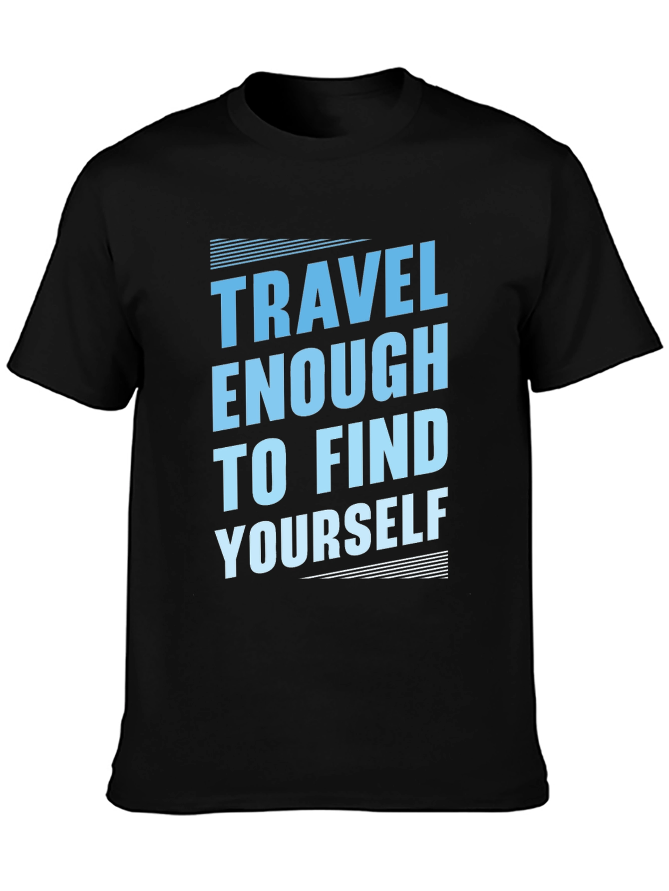Black Travel to Find Yourself T-Shirt - Black view 3