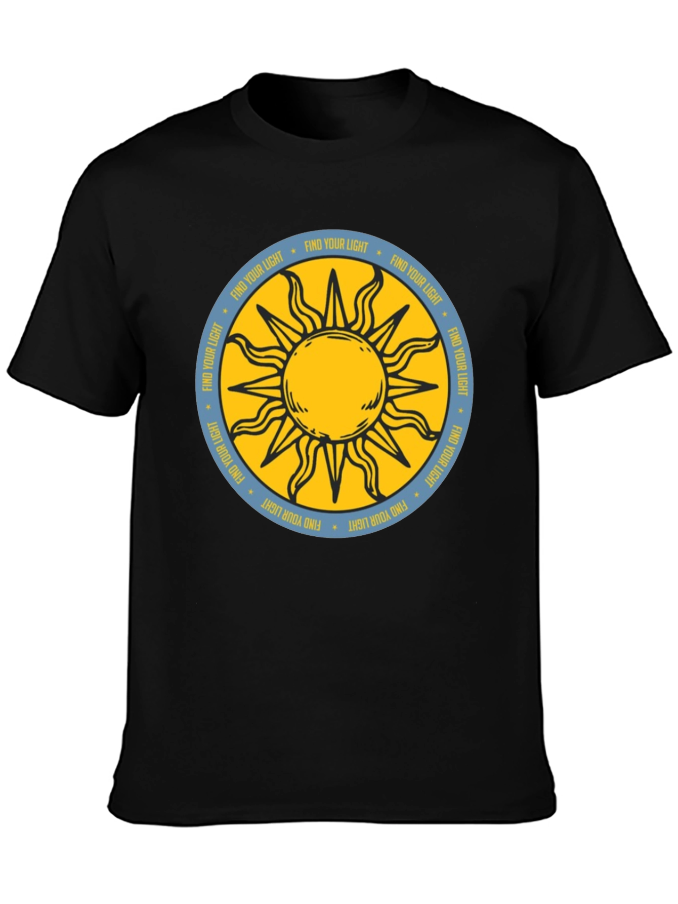 Black Find Your Light Sun Graphic Tee view 3