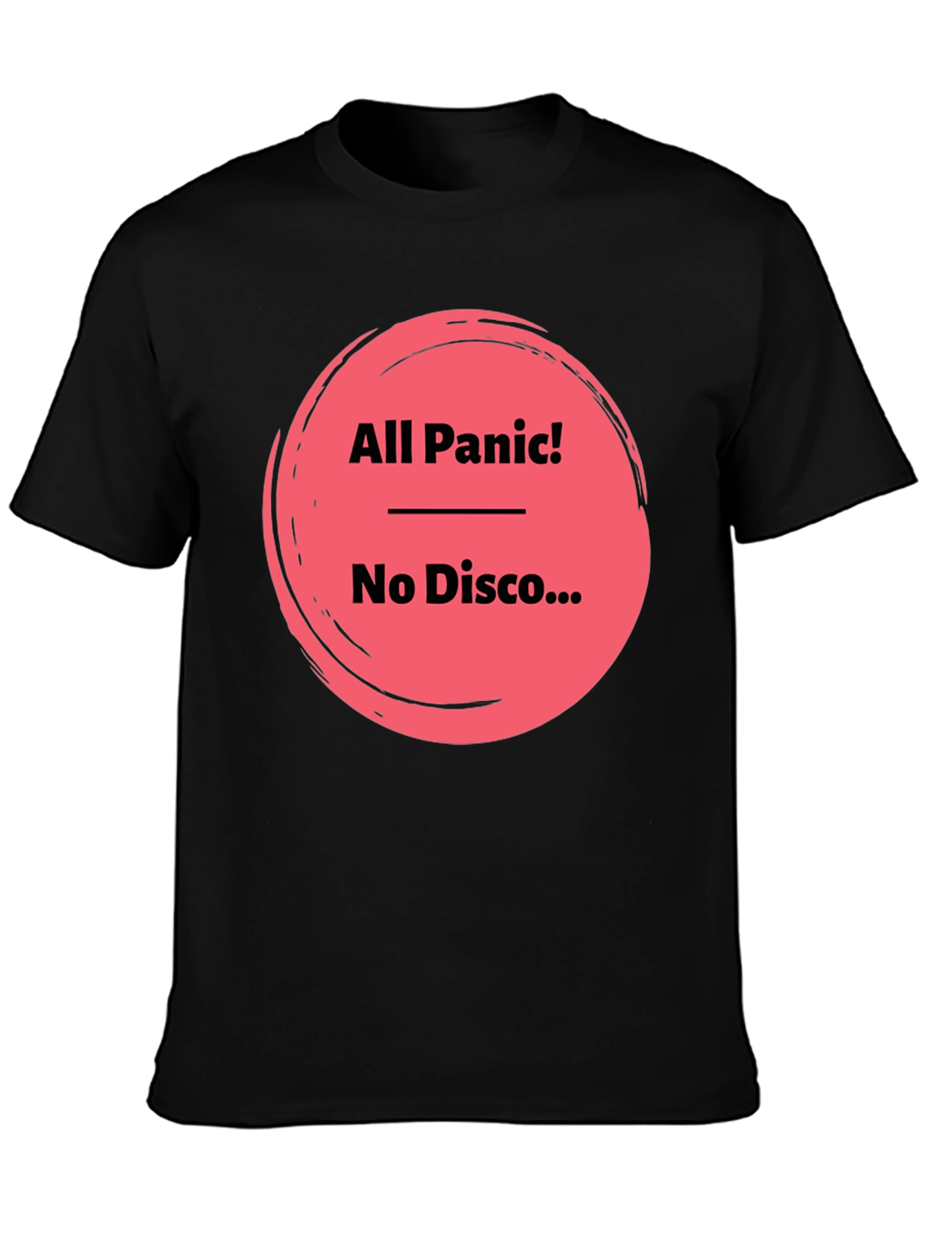 Black All Panic No Disco Black Graphic Tee view 3