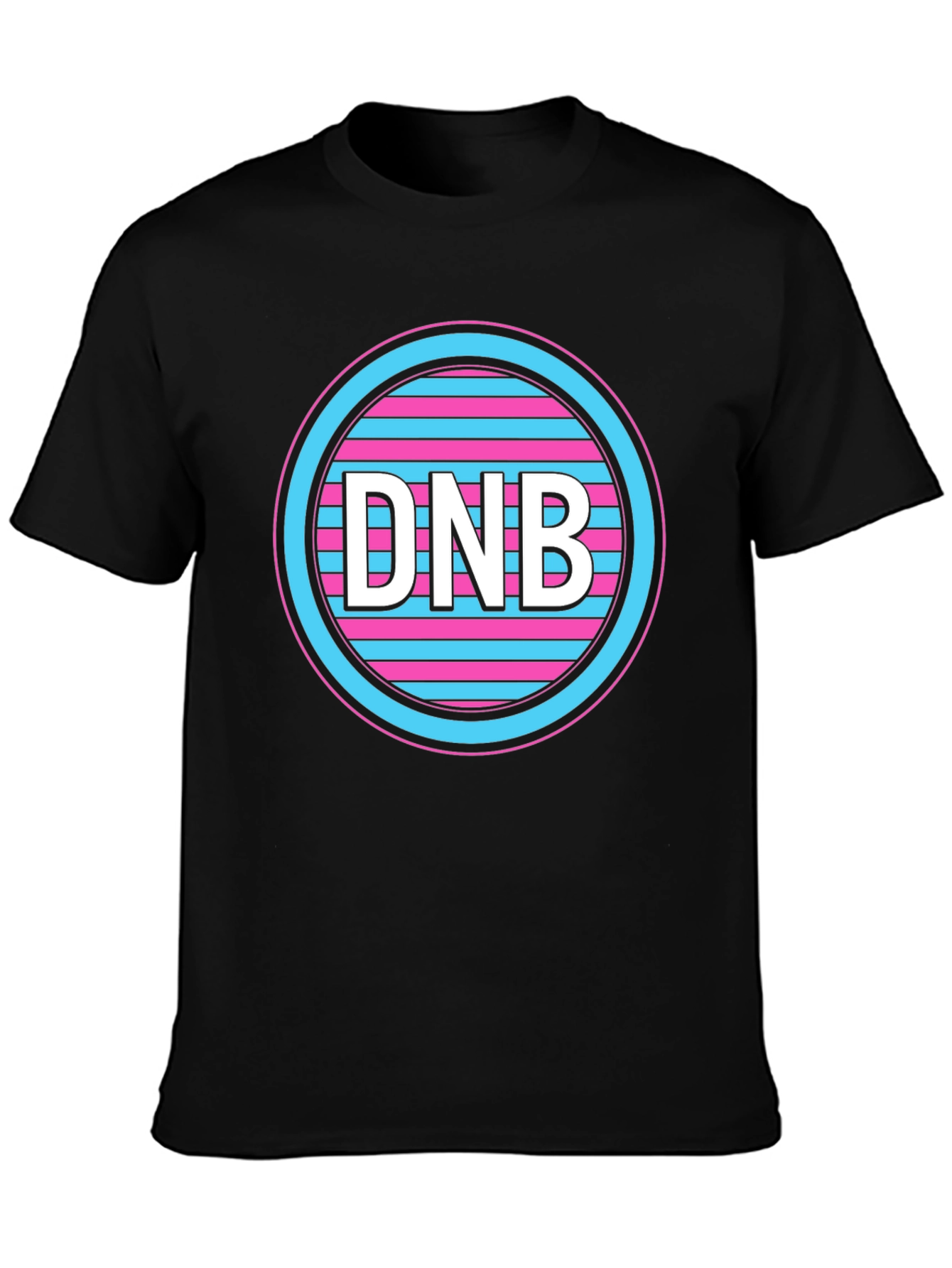 Black DNB Circle Graphic Tee - Black view 3