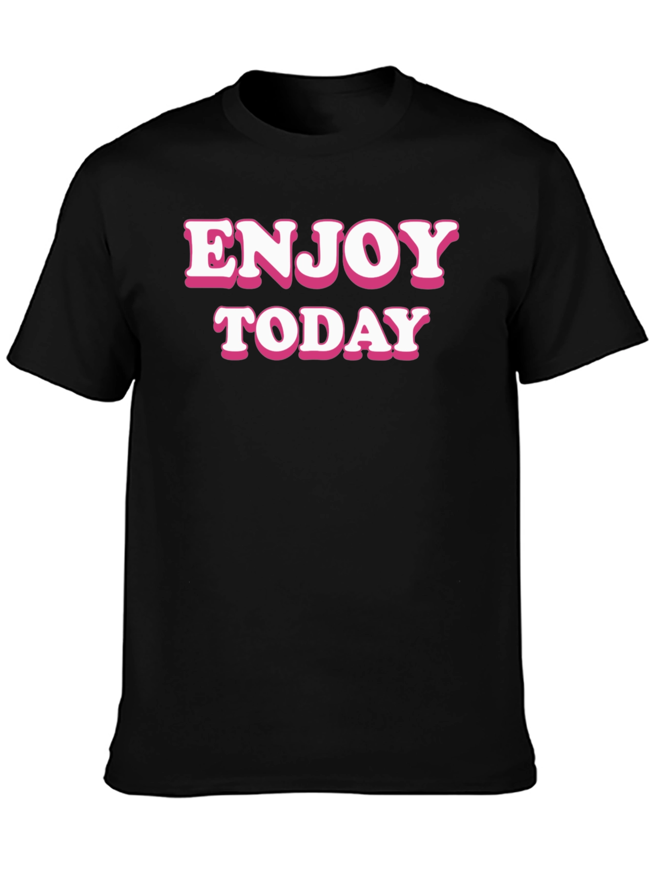 Black Enjoy Today Black Graphic Tee view 3