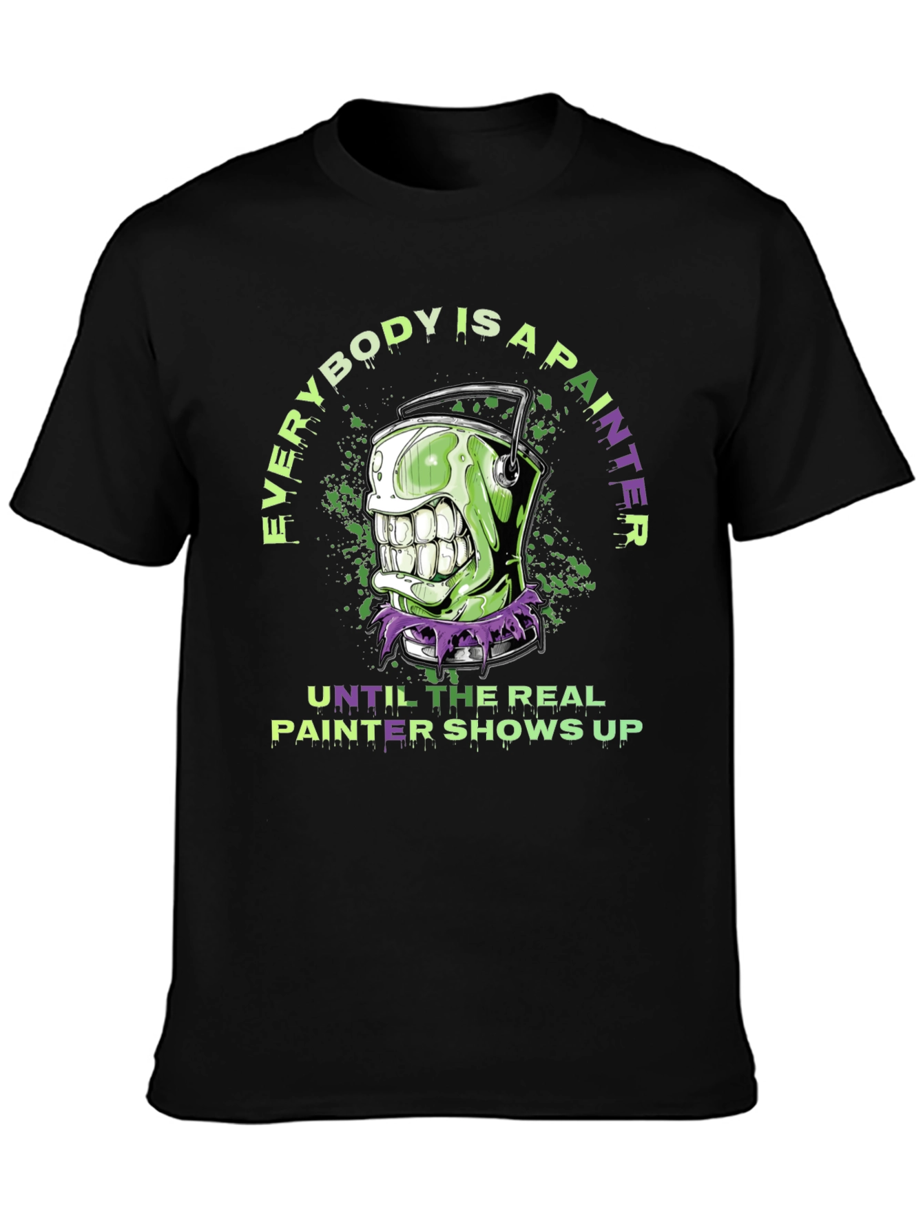 Black Painter T-Shirt: Everybody is a Painter view 3