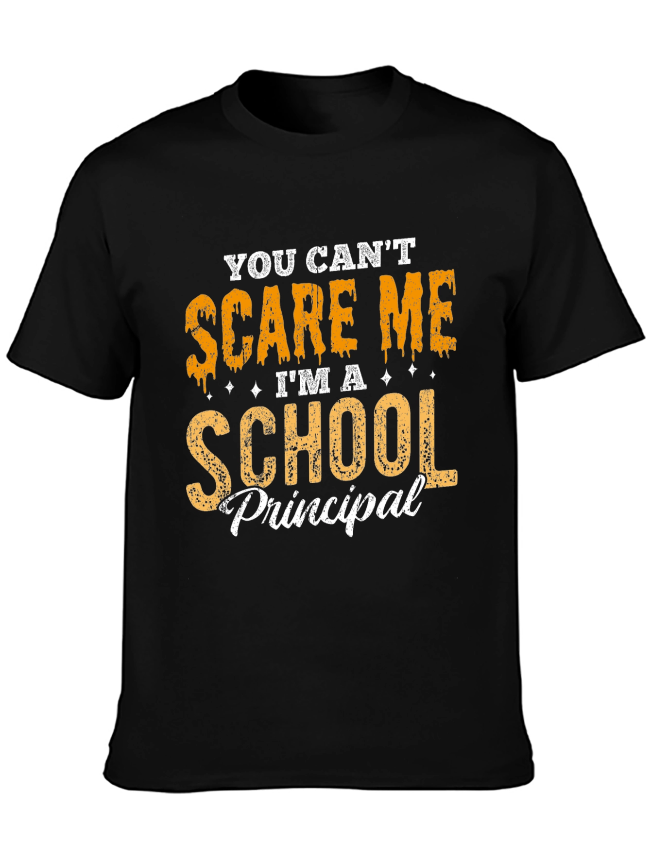 Black School Principal T-Shirt - Funny Halloween Scare Tee view 3