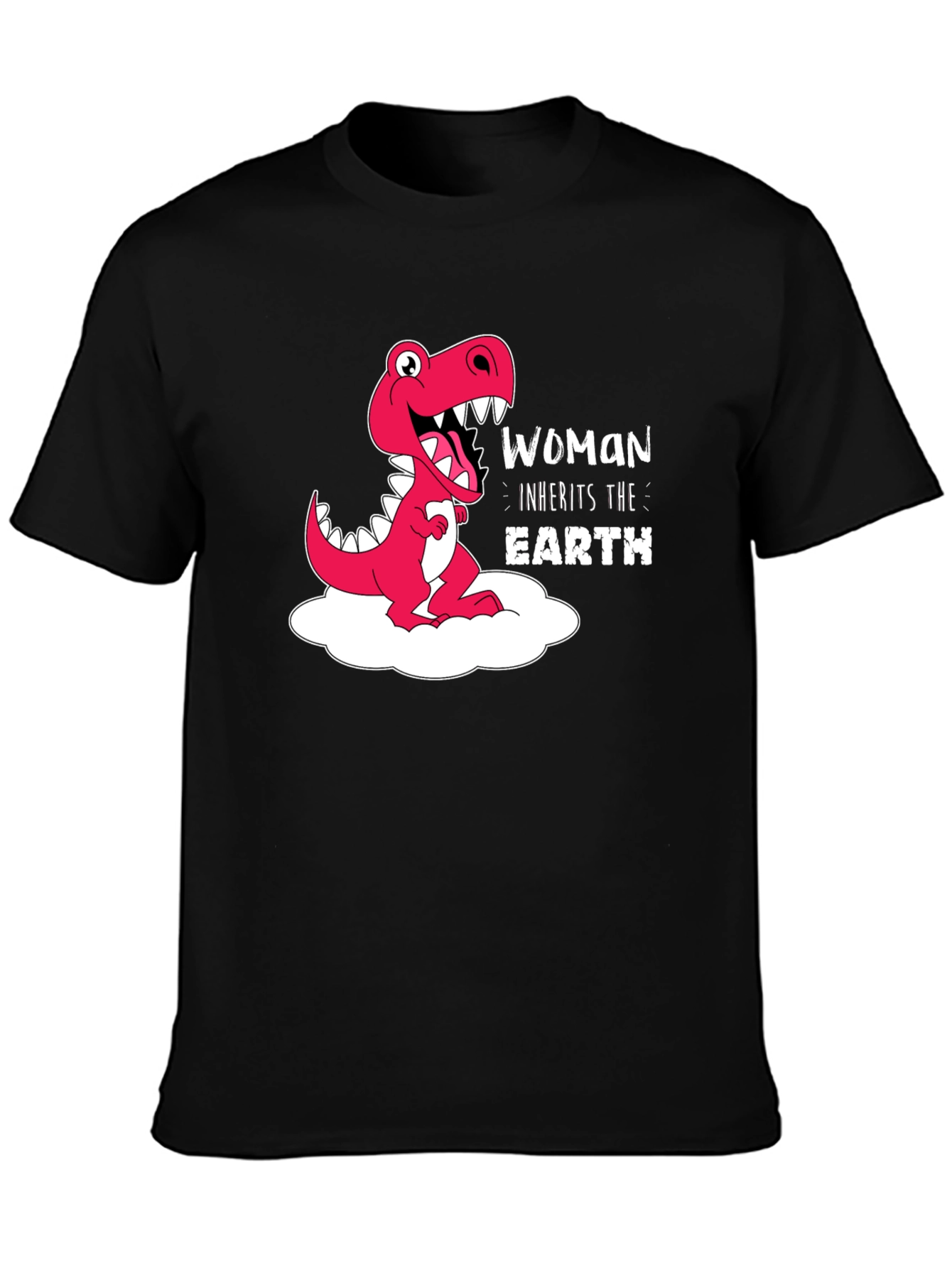 Black Woman Inherits the Earth Dinosaur Graphic Tee view 3