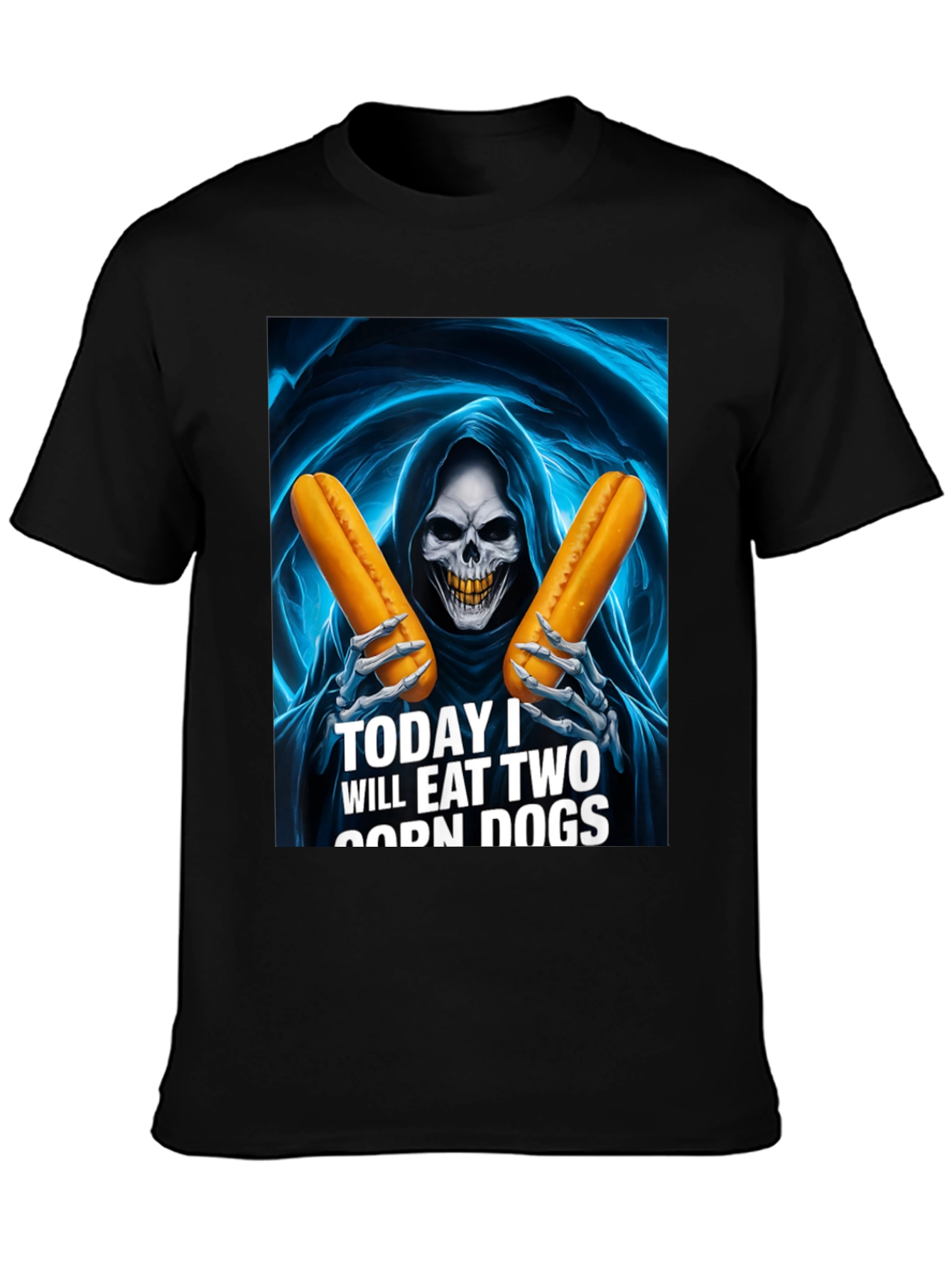 Black Corn Dog Reaper Graphic Tee view 3