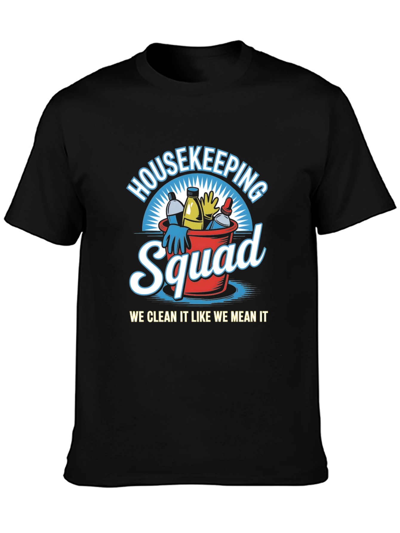 Black Housekeeping Squad Graphic T-Shirt view 3