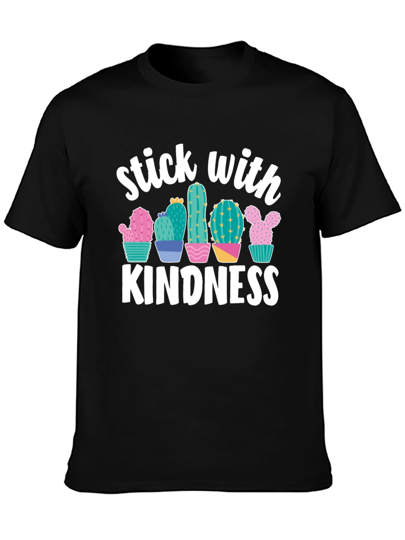 Black Stick with Kindness Graphic Tee view 3