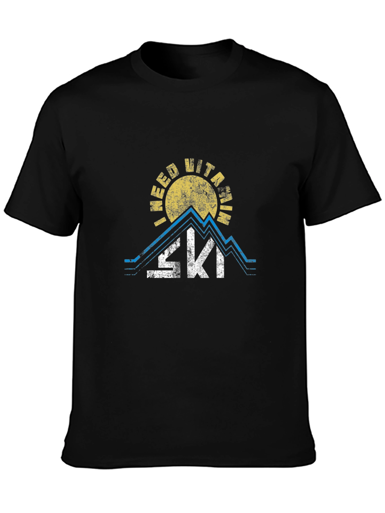Black Vitamin Ski T-Shirt - Skiing Apparel view 3