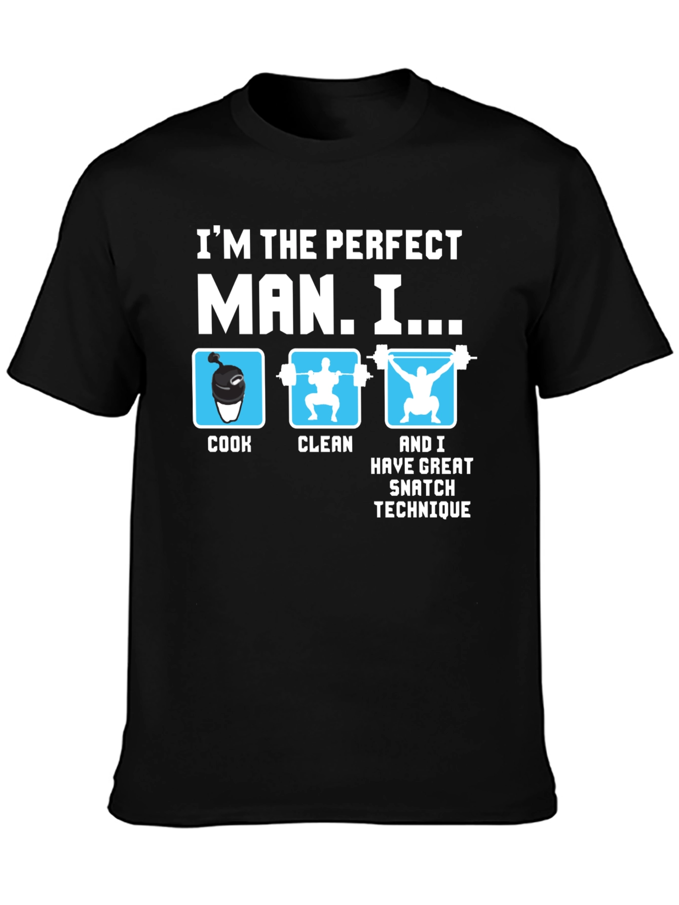 Black Perfect Man Graphic Tee view 3