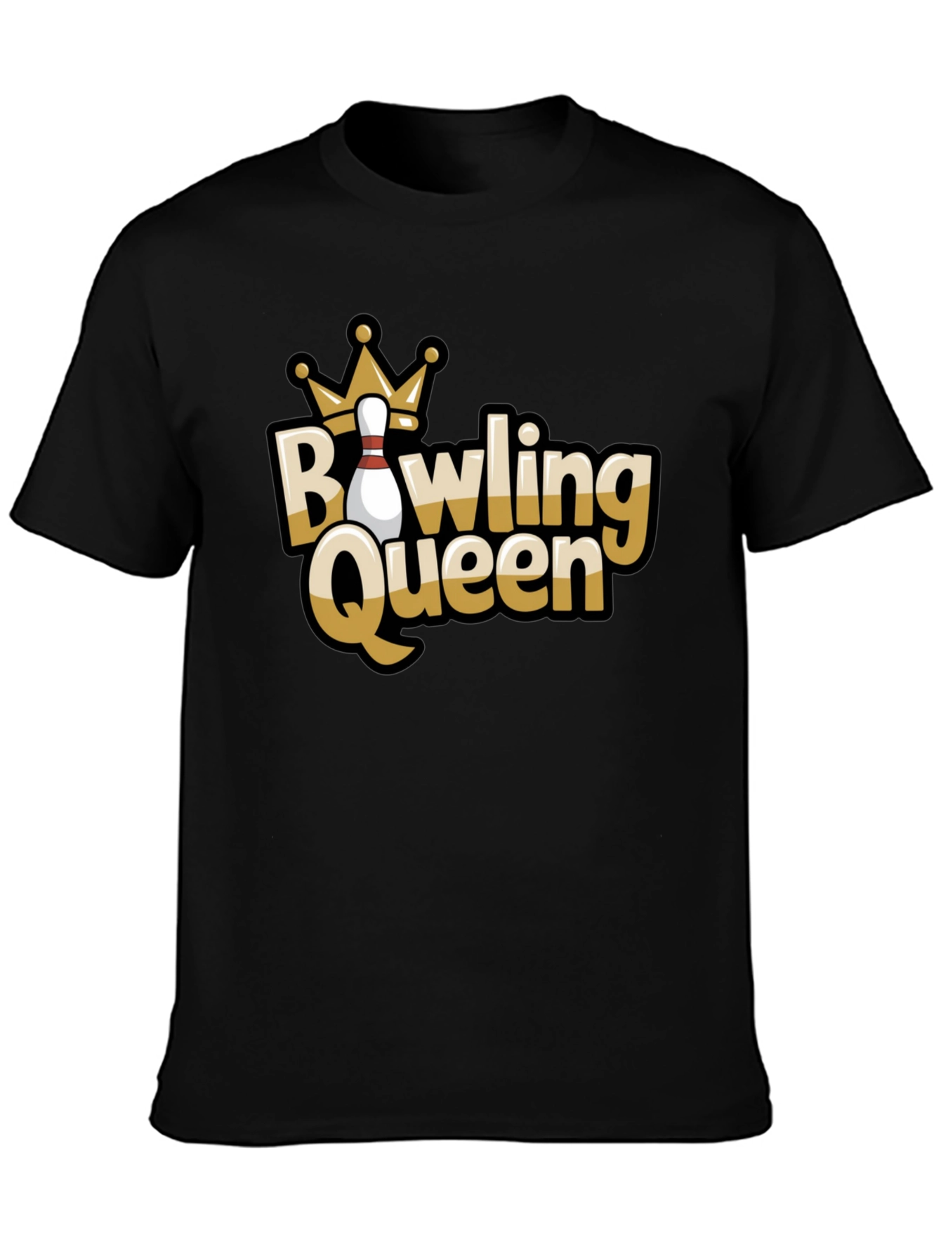 Black Bowling Queen Graphic Tee view 3