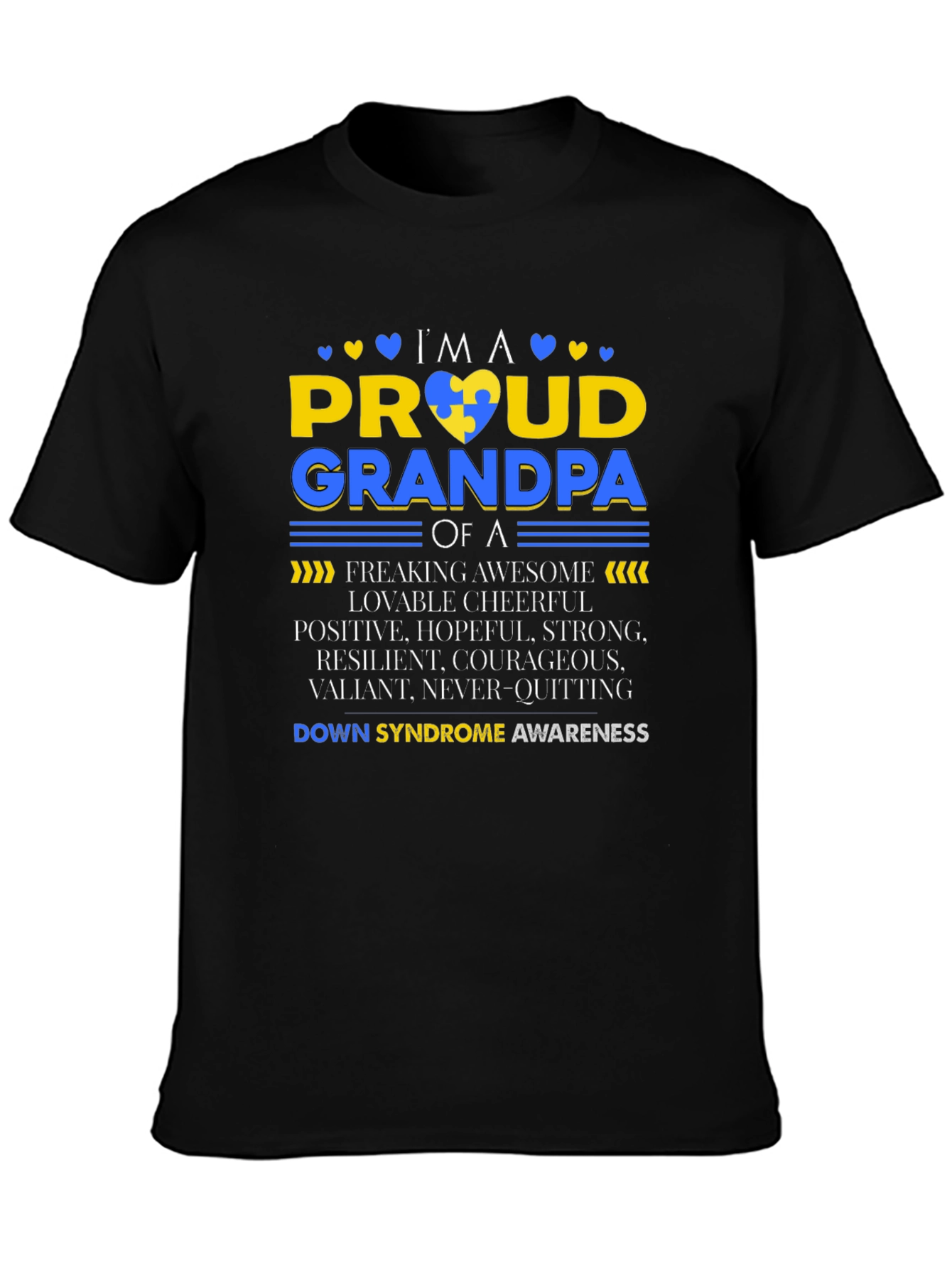 Proud Grandpa Down Syndrome Awareness T-Shirt - 3
