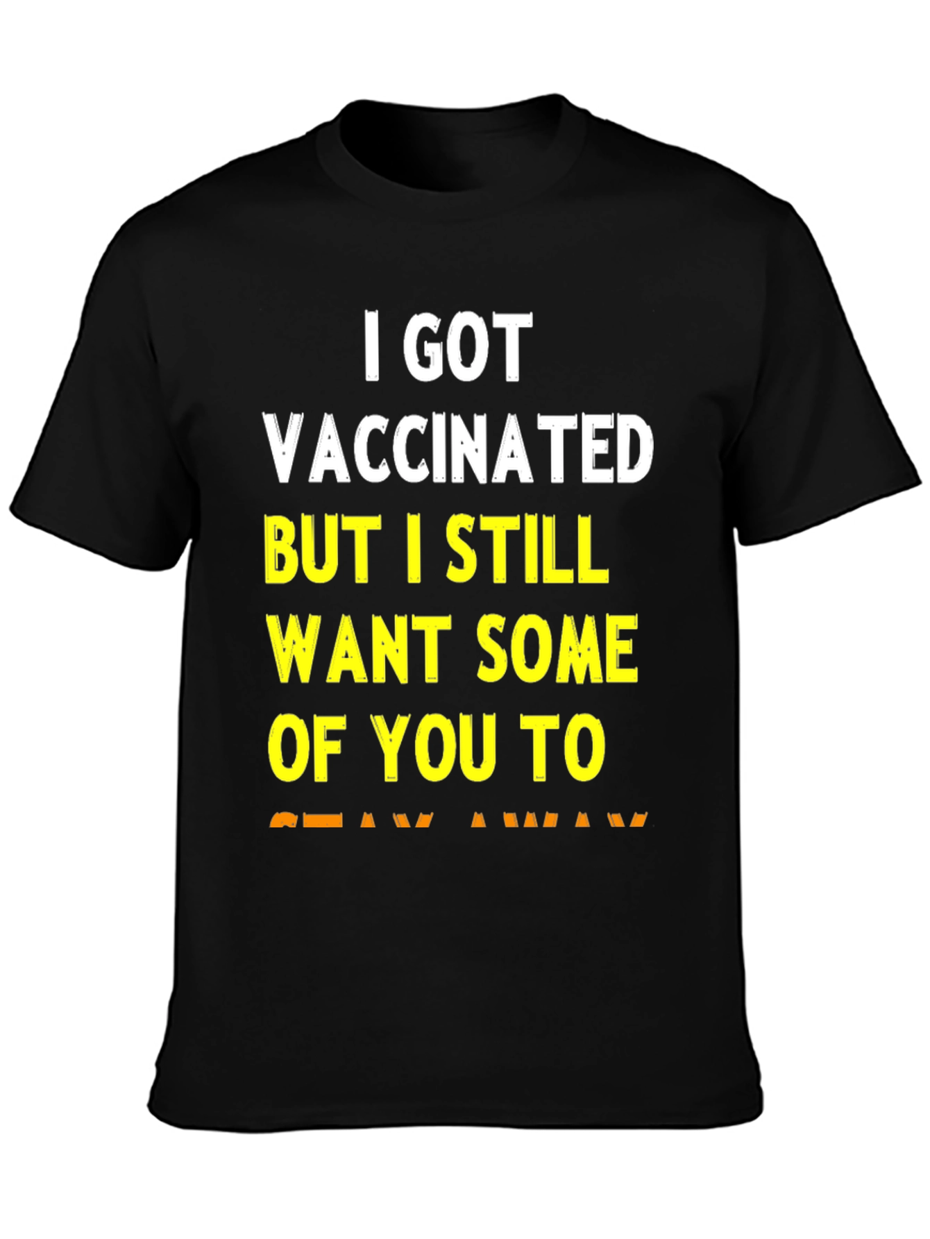 Black Vaccinated Funny Graphic Tee view 3