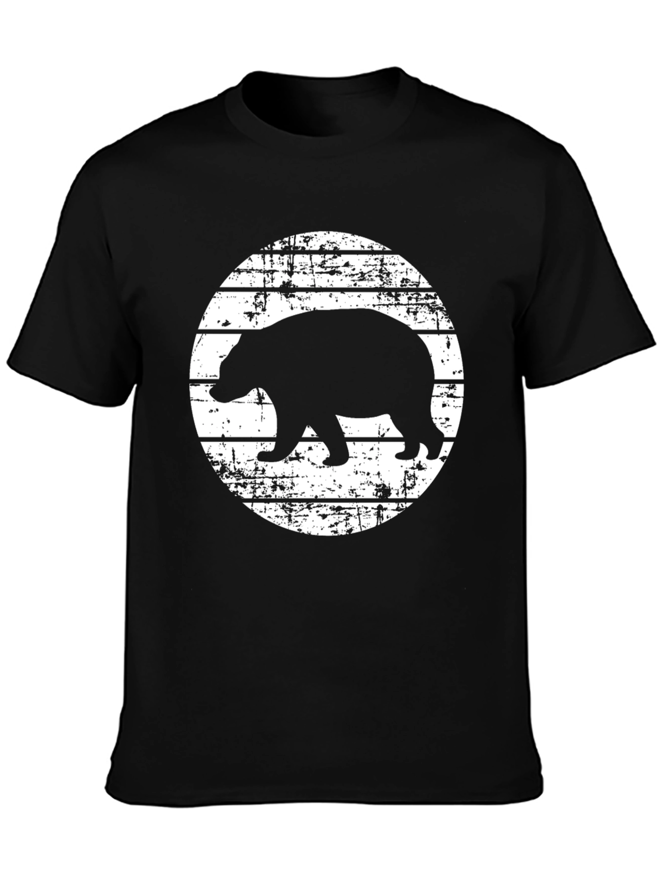 Black Bear Silhouette Graphic Tee - Black view 3