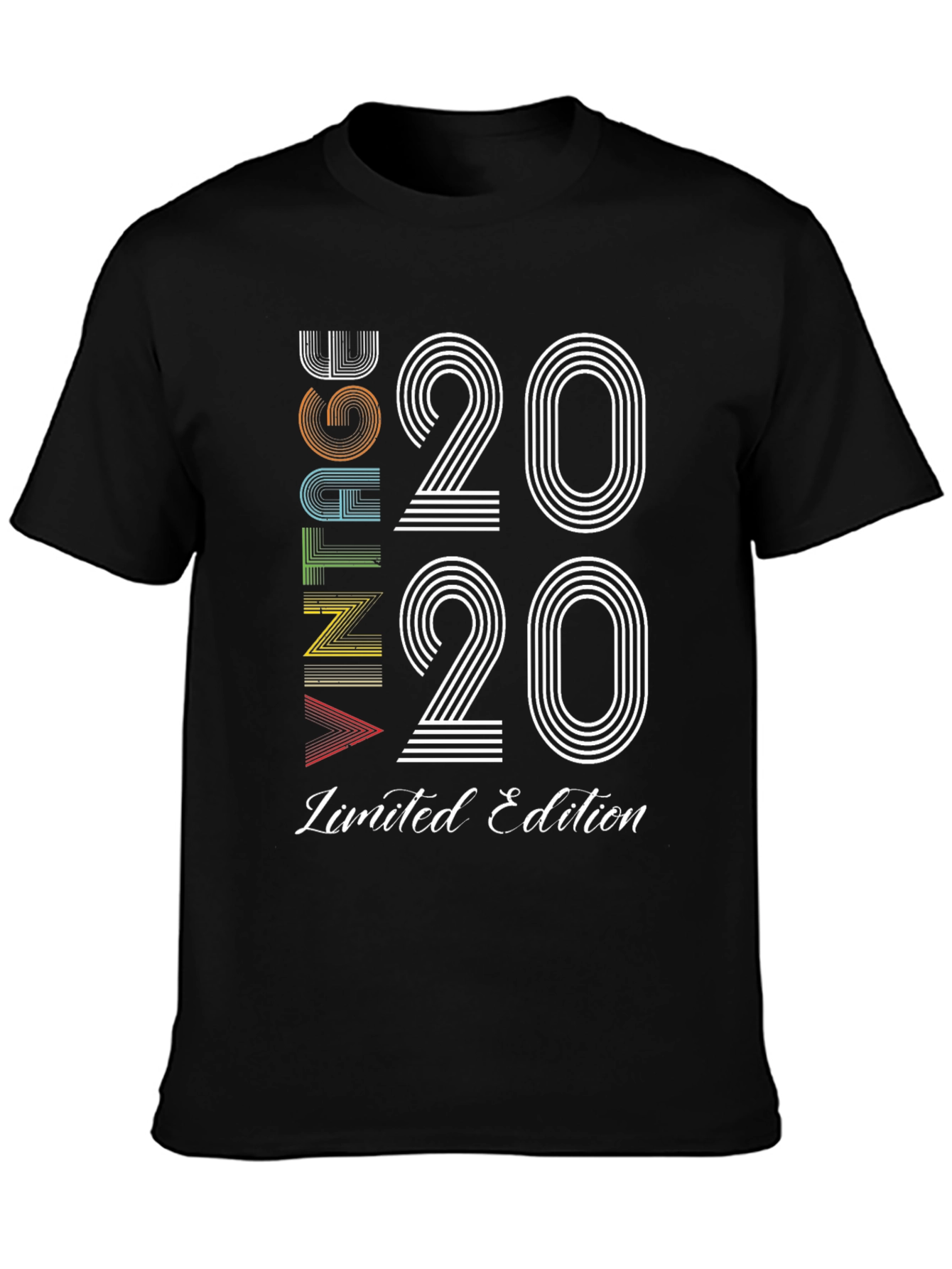 Black Vintage 2020 Limited Edition Black T-Shirt view 3