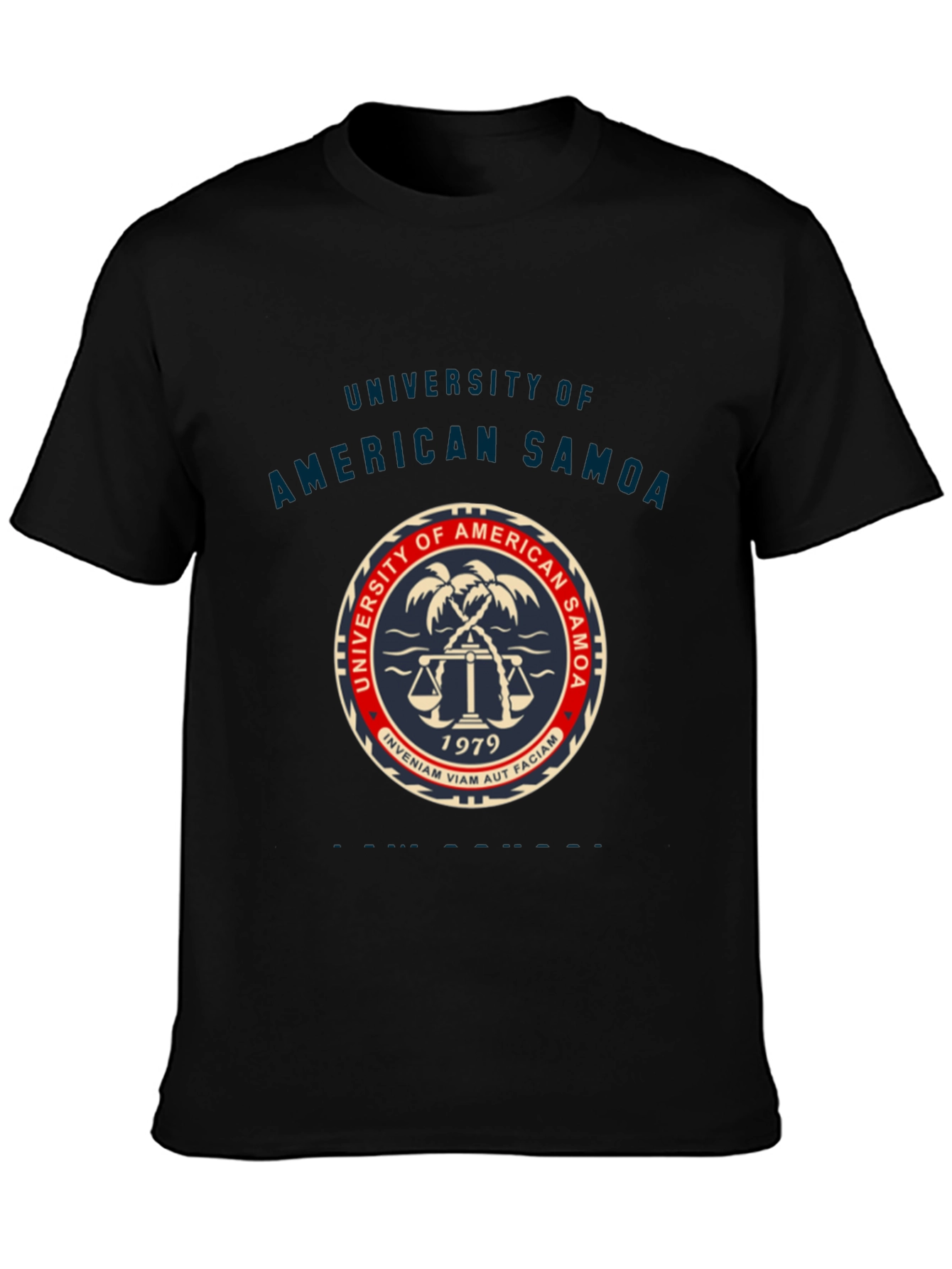 Black University of American Samoa Novelty T-Shirt view 3